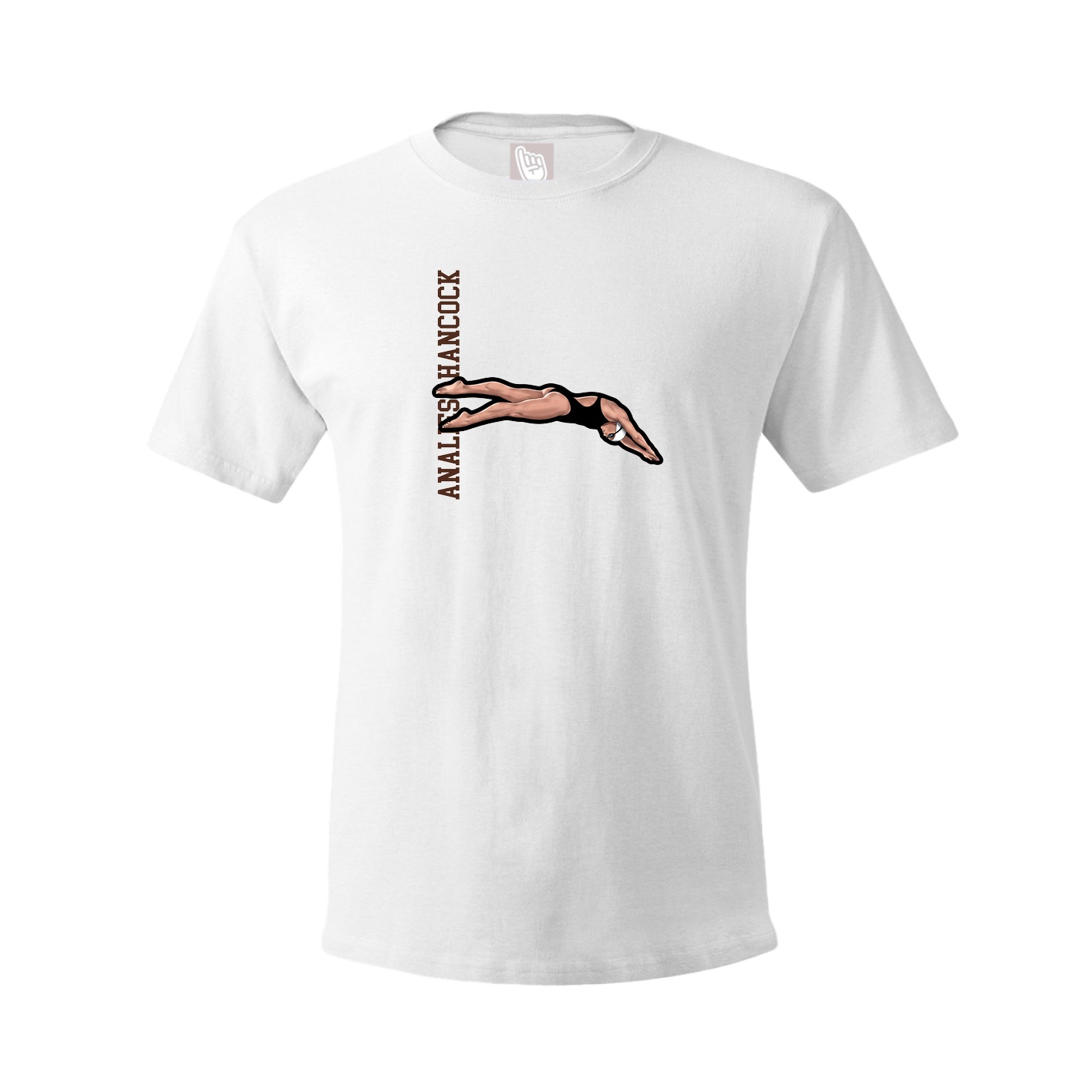 Youth Tee — Name Vertical in White