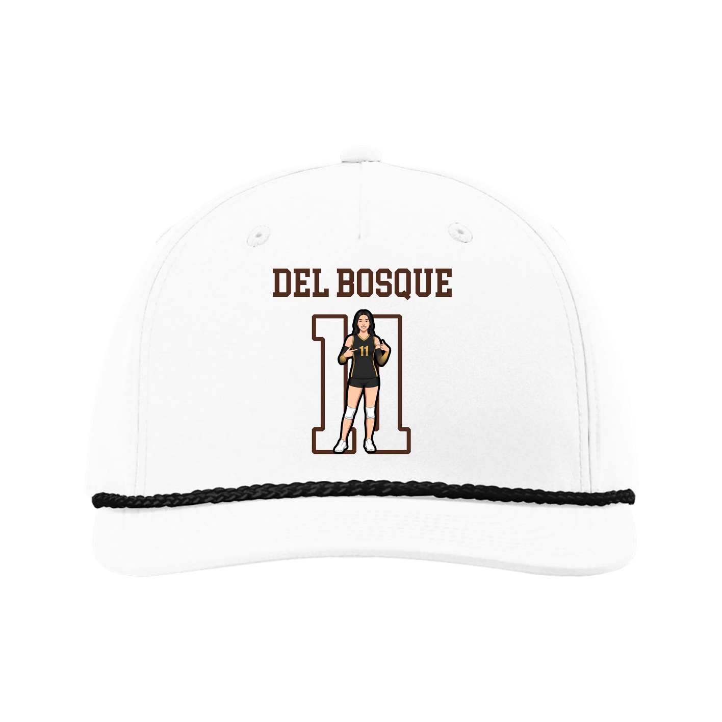Five-Panel Classic Rope Cap — Shirsey in White