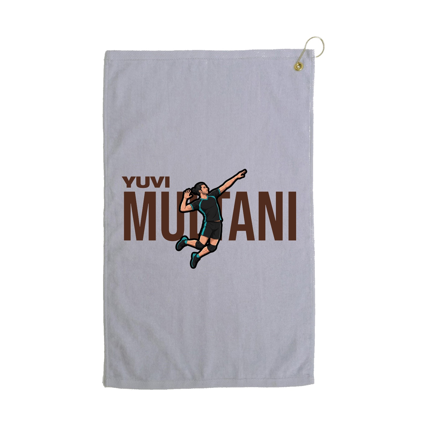 Golf Towel — Player Name in Grey