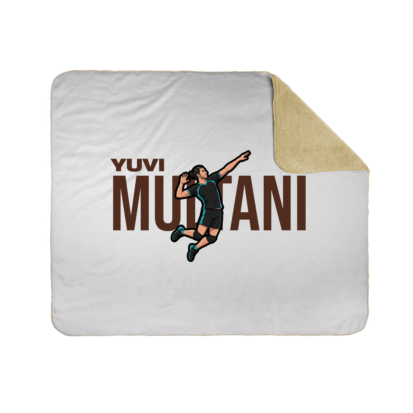 Throw Blanket — Player Name in White