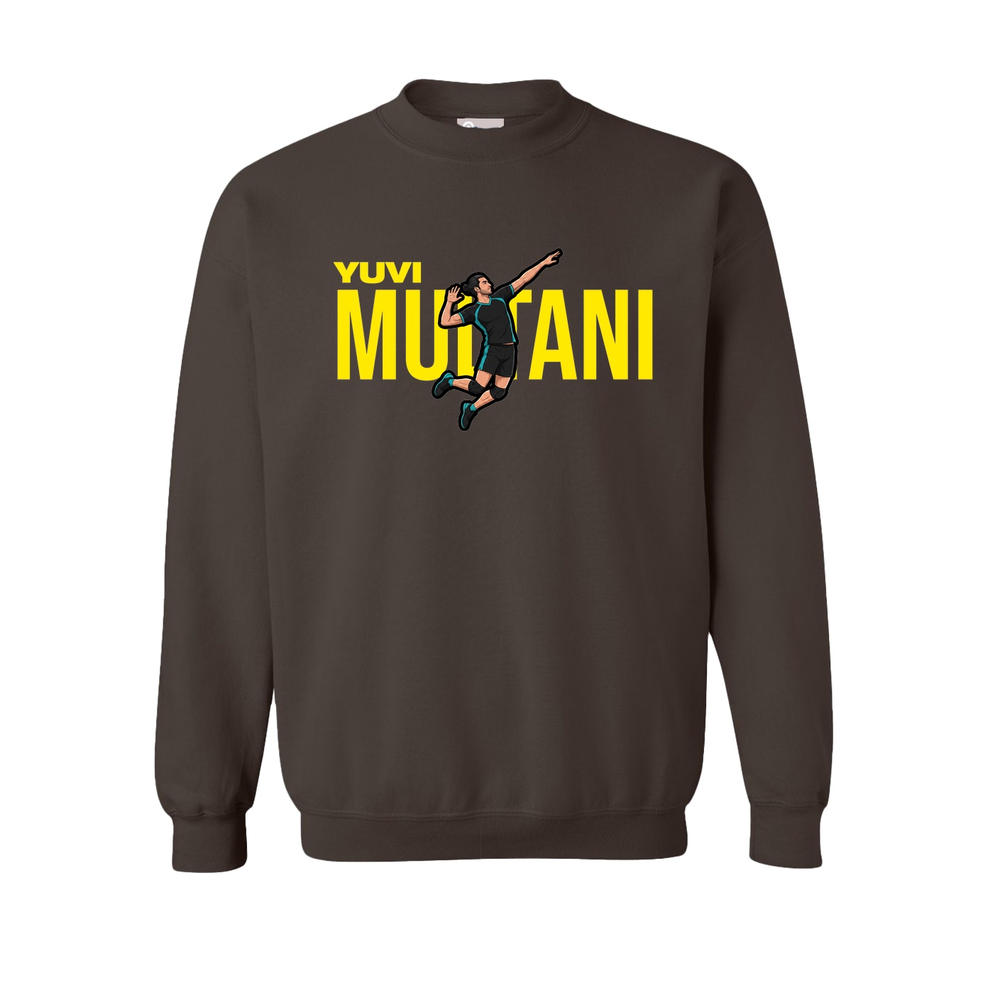 Fleece Crew — Player Name in Brown
