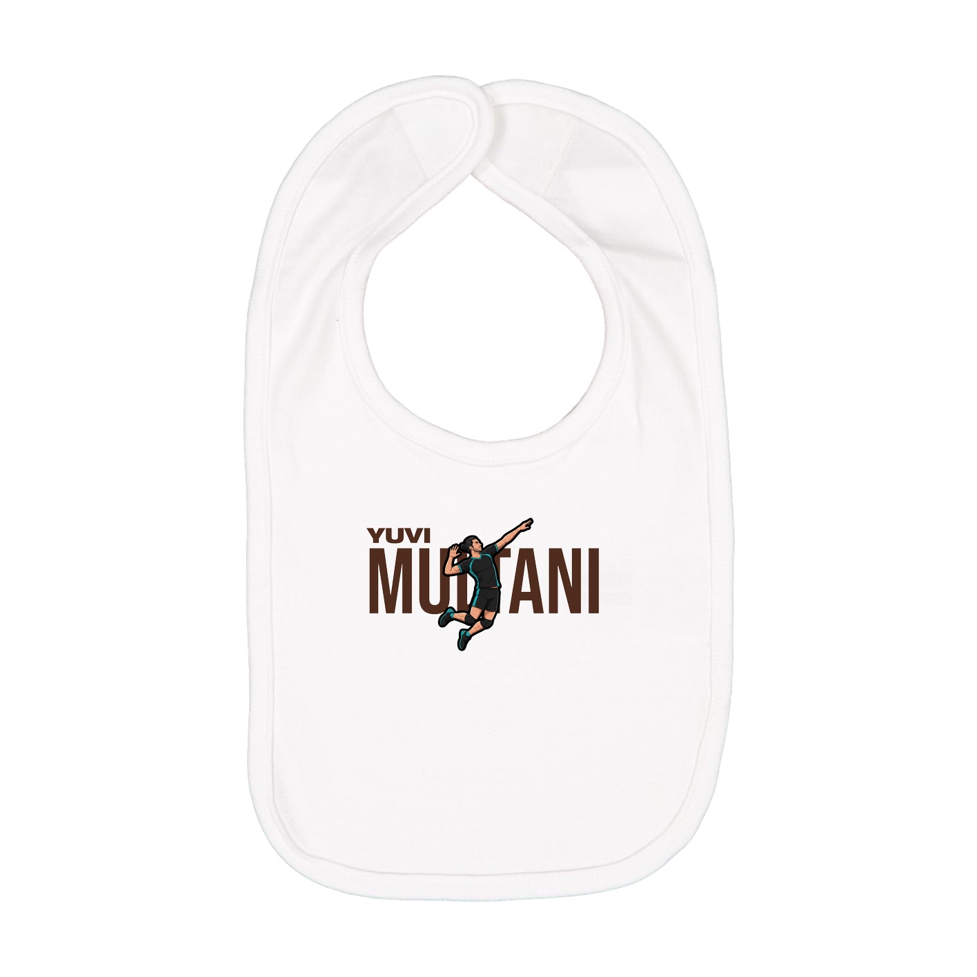 Infant Bib — Player Name in White