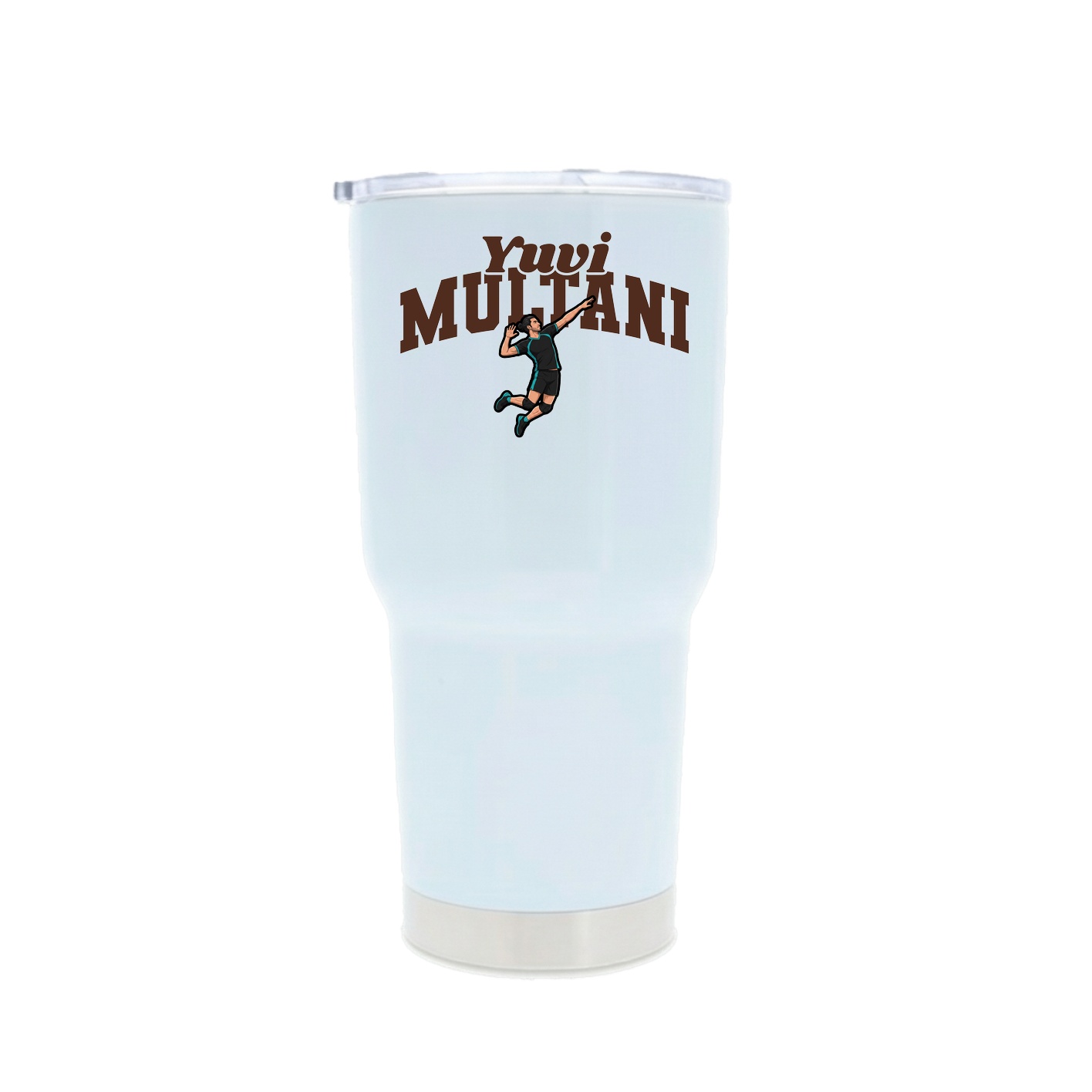 30oz Stainless Steel Tumbler — Signature Arch in White