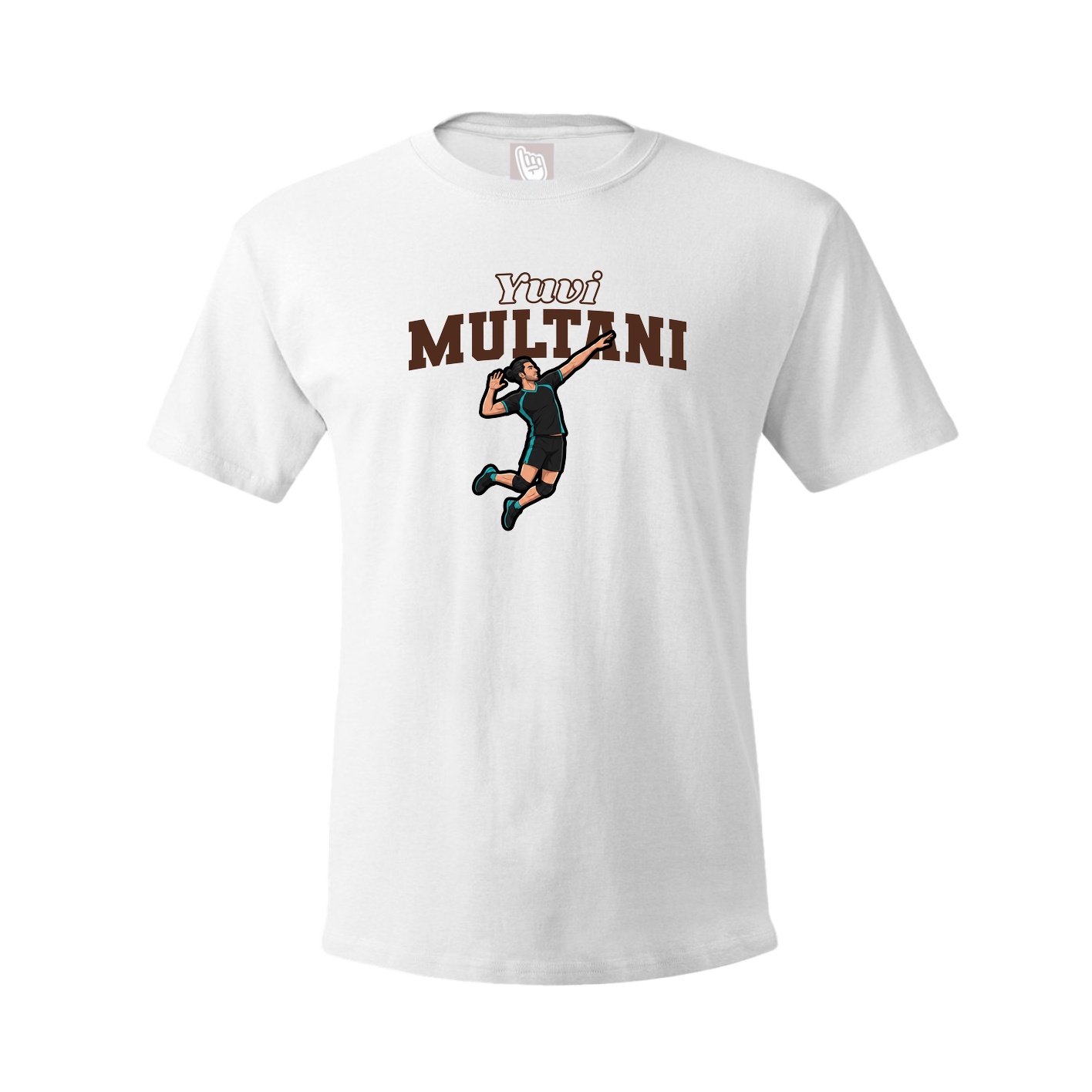 Youth Tee — Name Arch in White