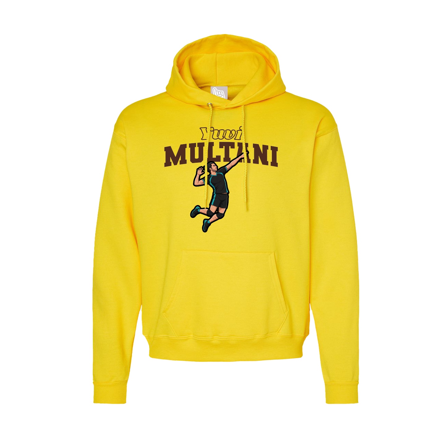 Hoodie — Name Arch in Yellow