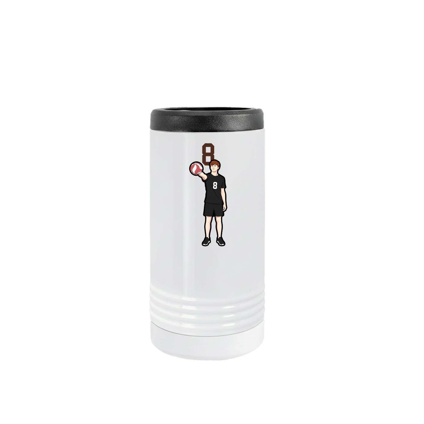 Slim Beverage Holder — Number Top in White