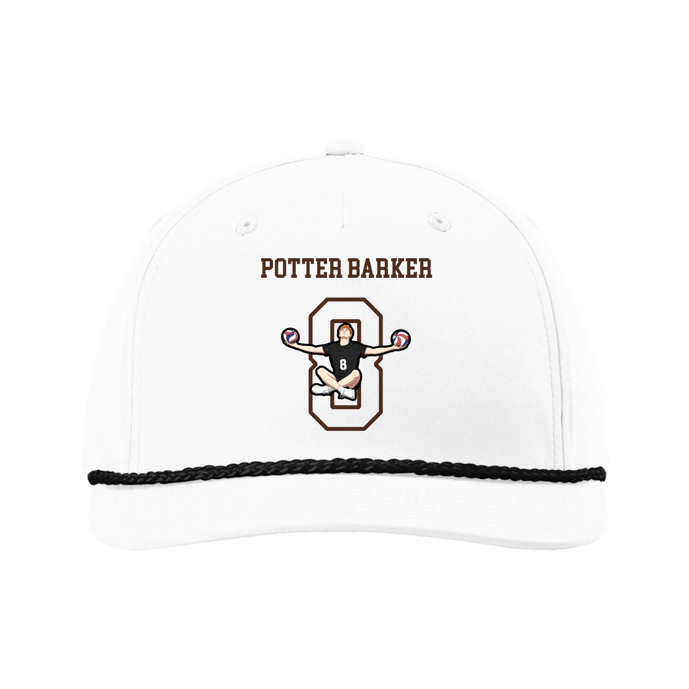 Five-Panel Classic Rope Cap — Shirsey in White