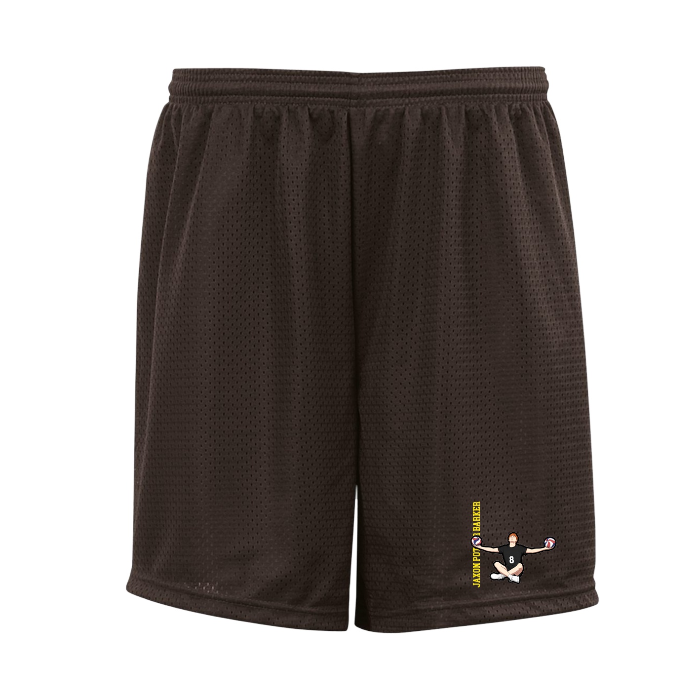 Shorts — Name Vertical in Brown