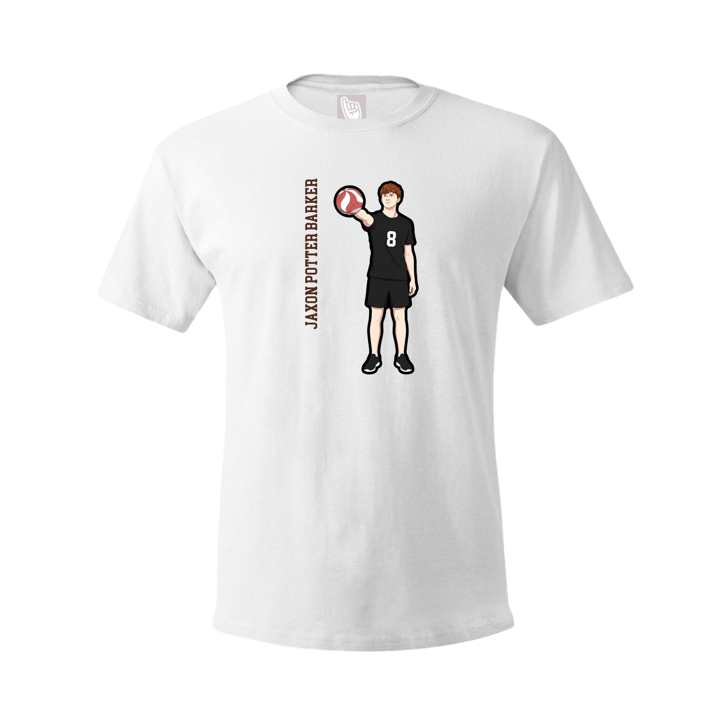 Tee — Name Vertical in White
