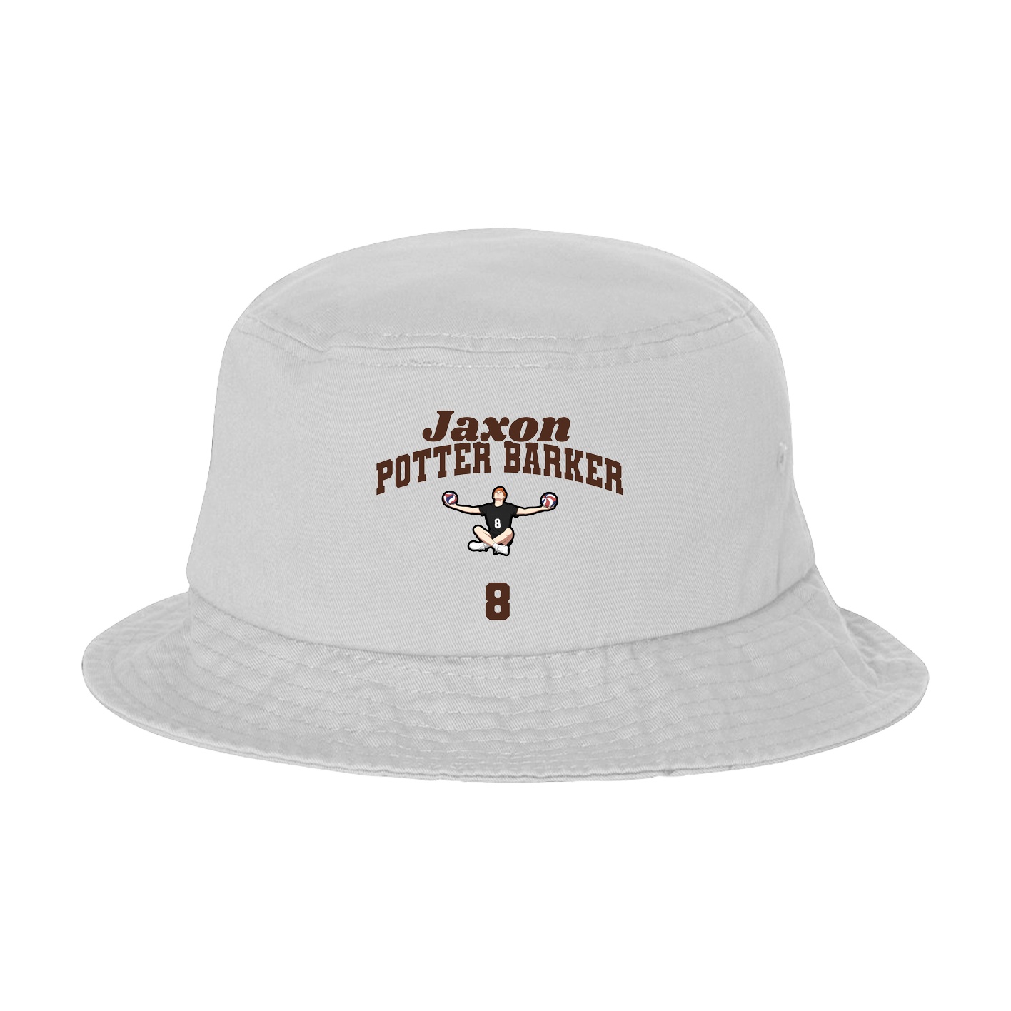 Bucket Cap — Signature Arch in White