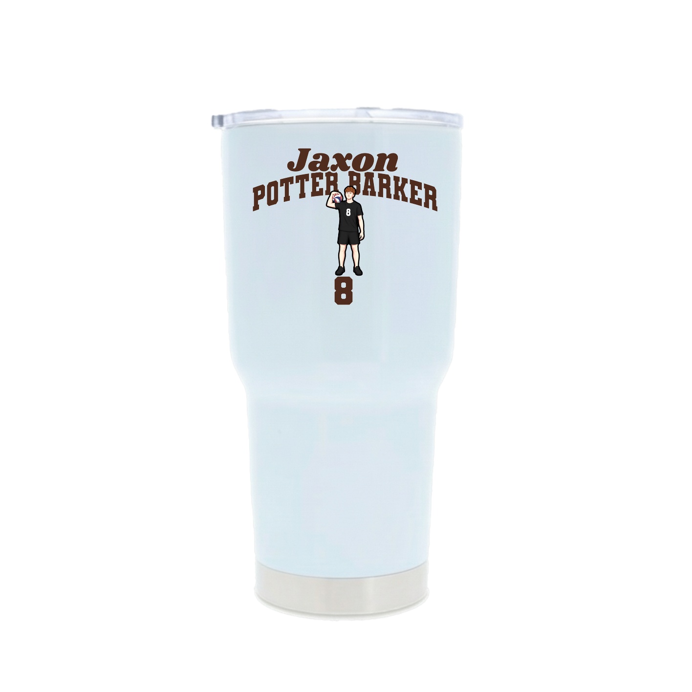 30oz Stainless Steel Tumbler — Signature Arch in White