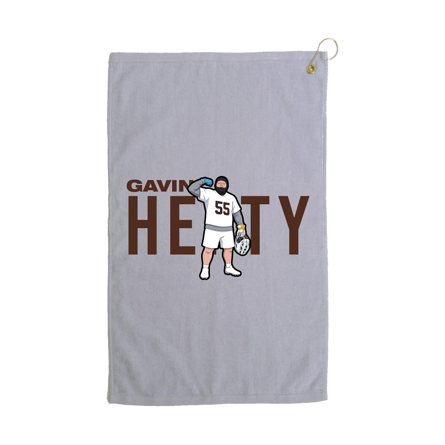 Golf Towel — Player Name in Grey