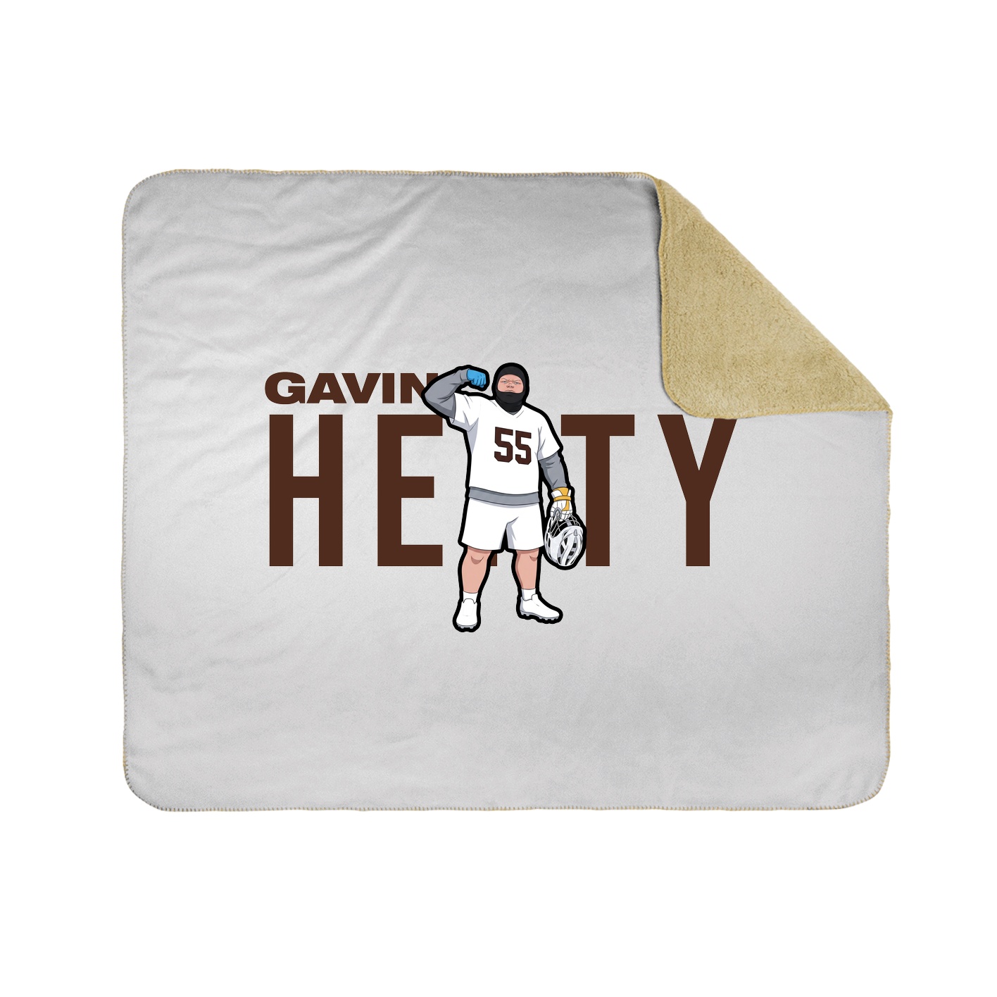 Throw Blanket — Player Name in White