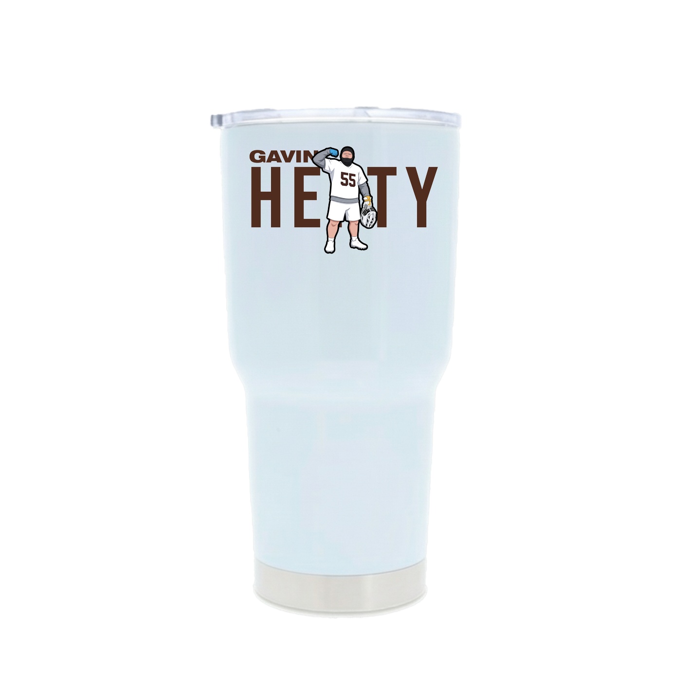30oz Stainless Steel Tumbler — Player Name in White