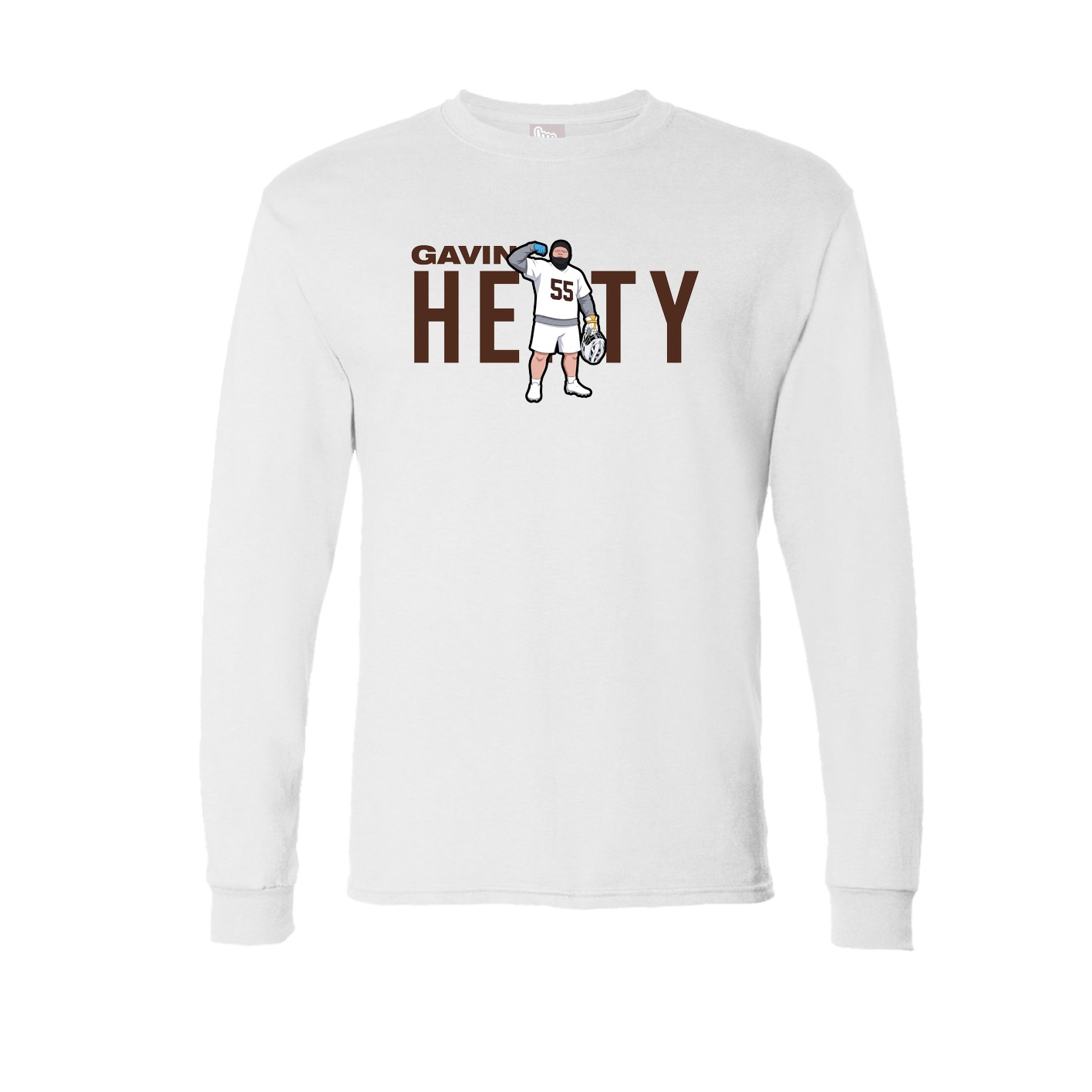 Long Sleeve Tee — Player Name in White