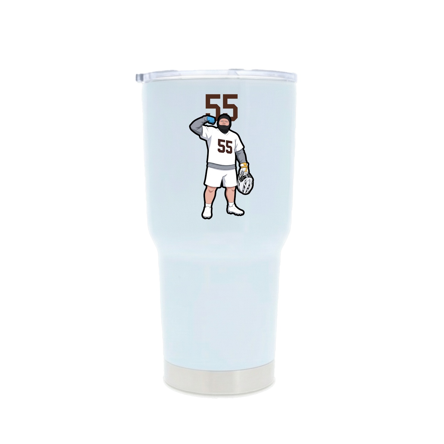 30oz Stainless Steel Tumbler — Number Top in White