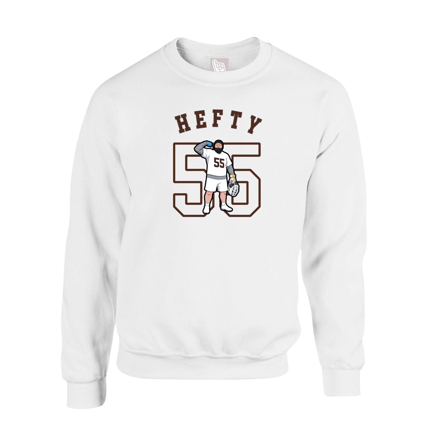 Fleece Crew — Shirsey Arch in White
