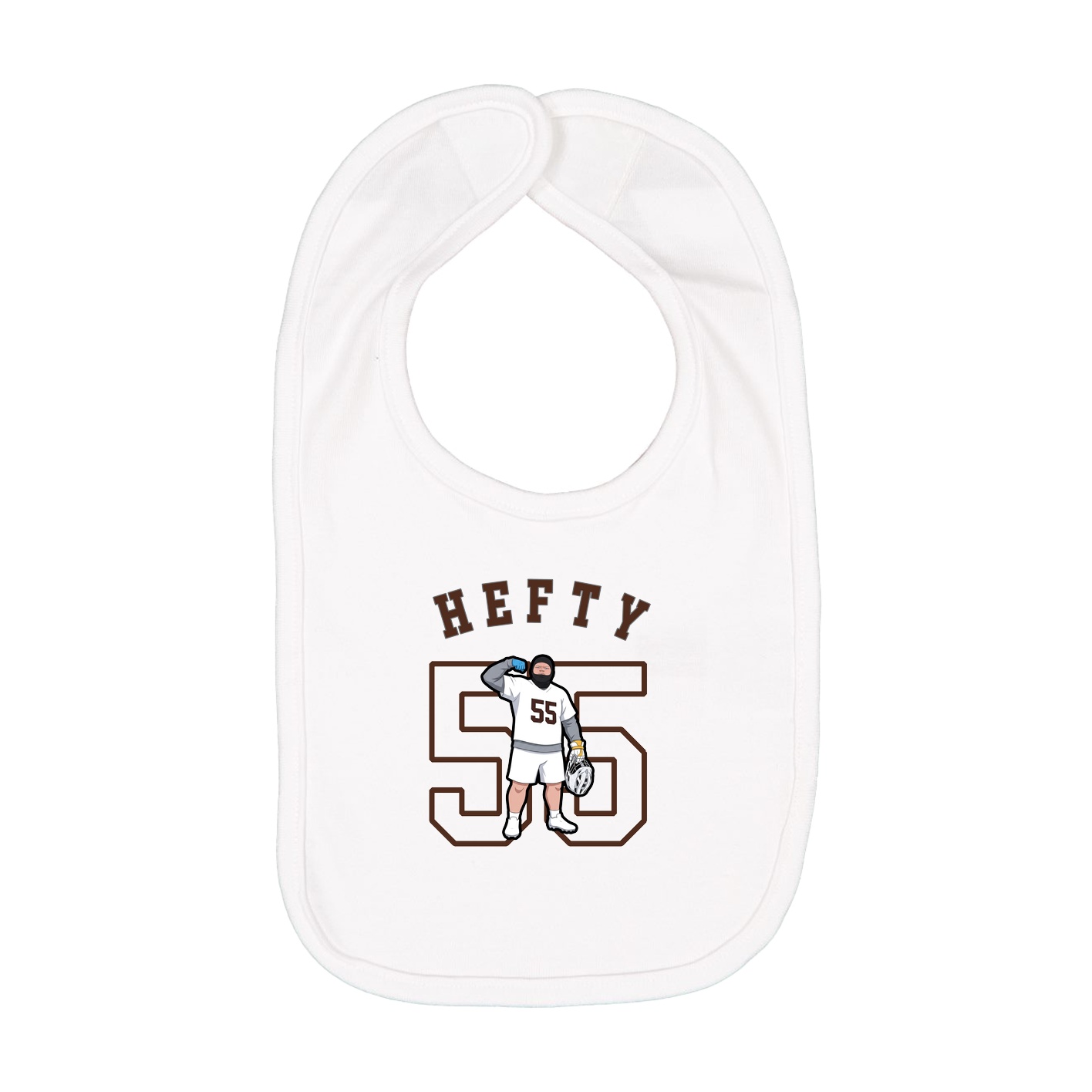 Infant Bib — Shirsey Arch in White