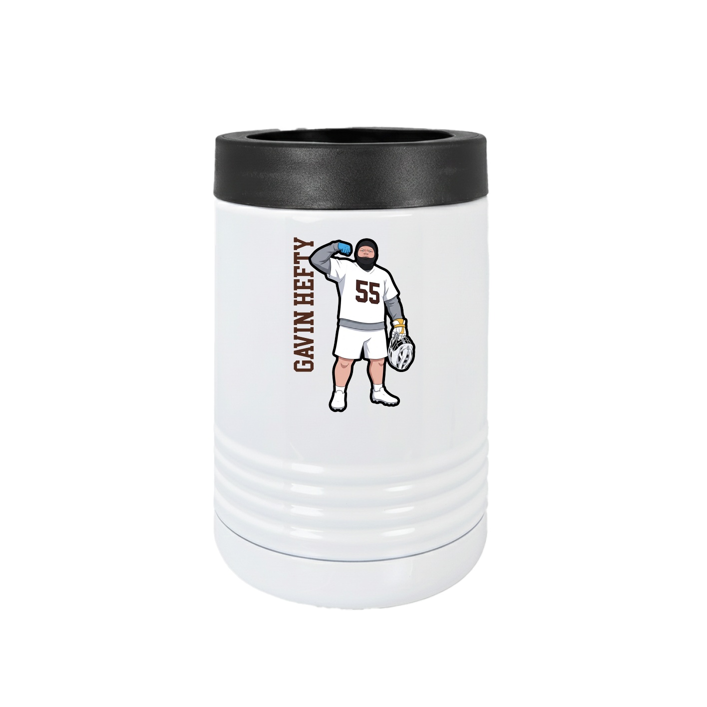 Beverage Holder — Name Vertical in White
