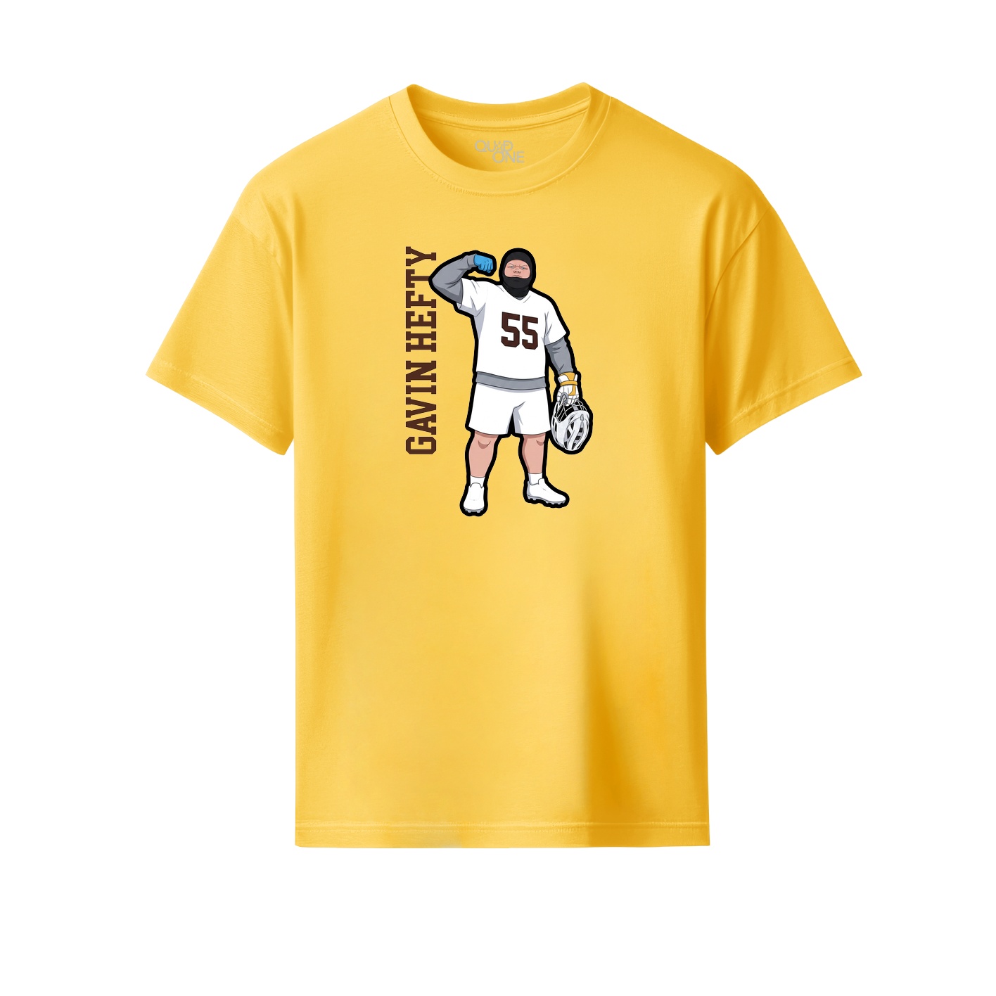Youth Tee — Name Vertical in Yellow