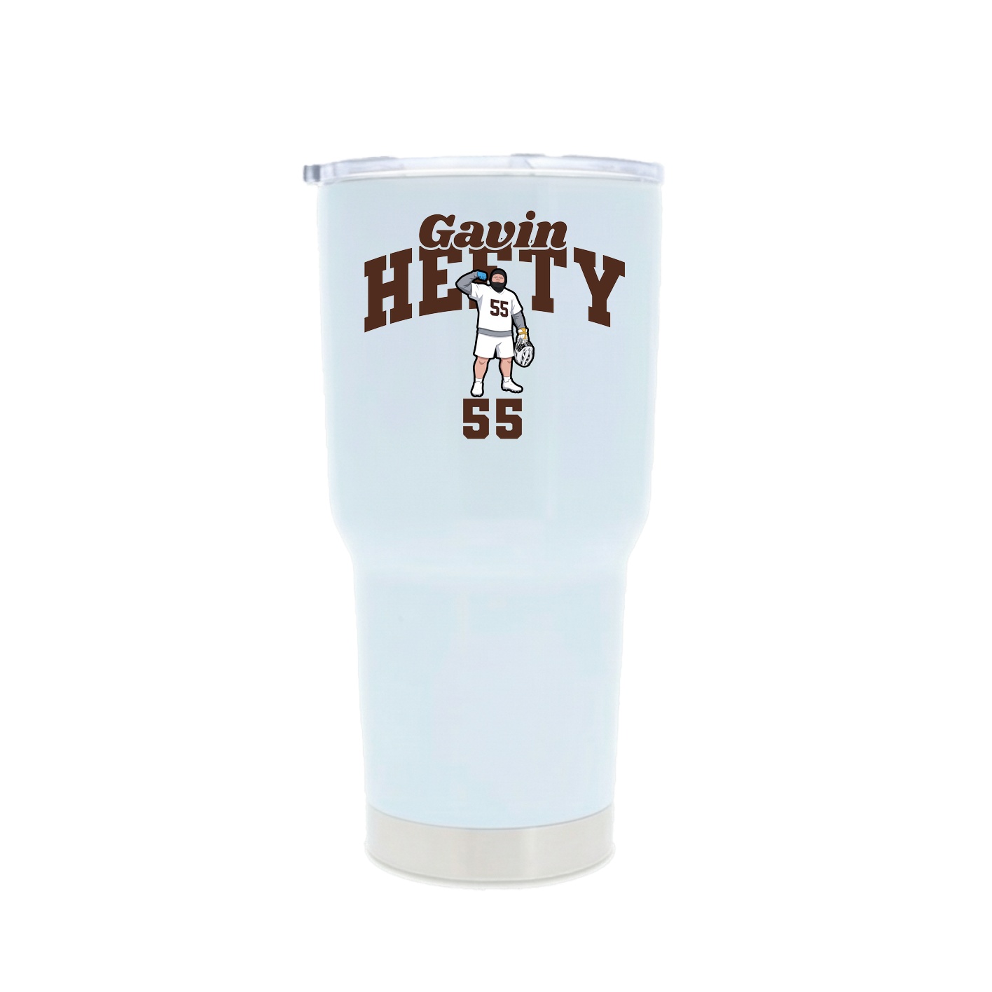 30oz Stainless Steel Tumbler — Signature Arch in White