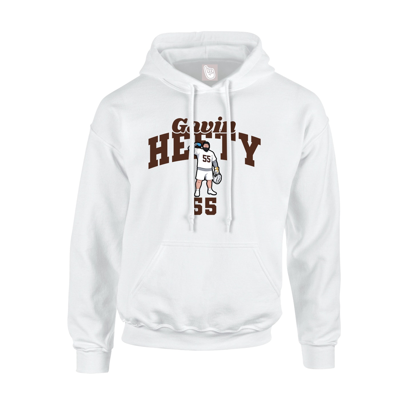 Hoodie — Signature Arch in White