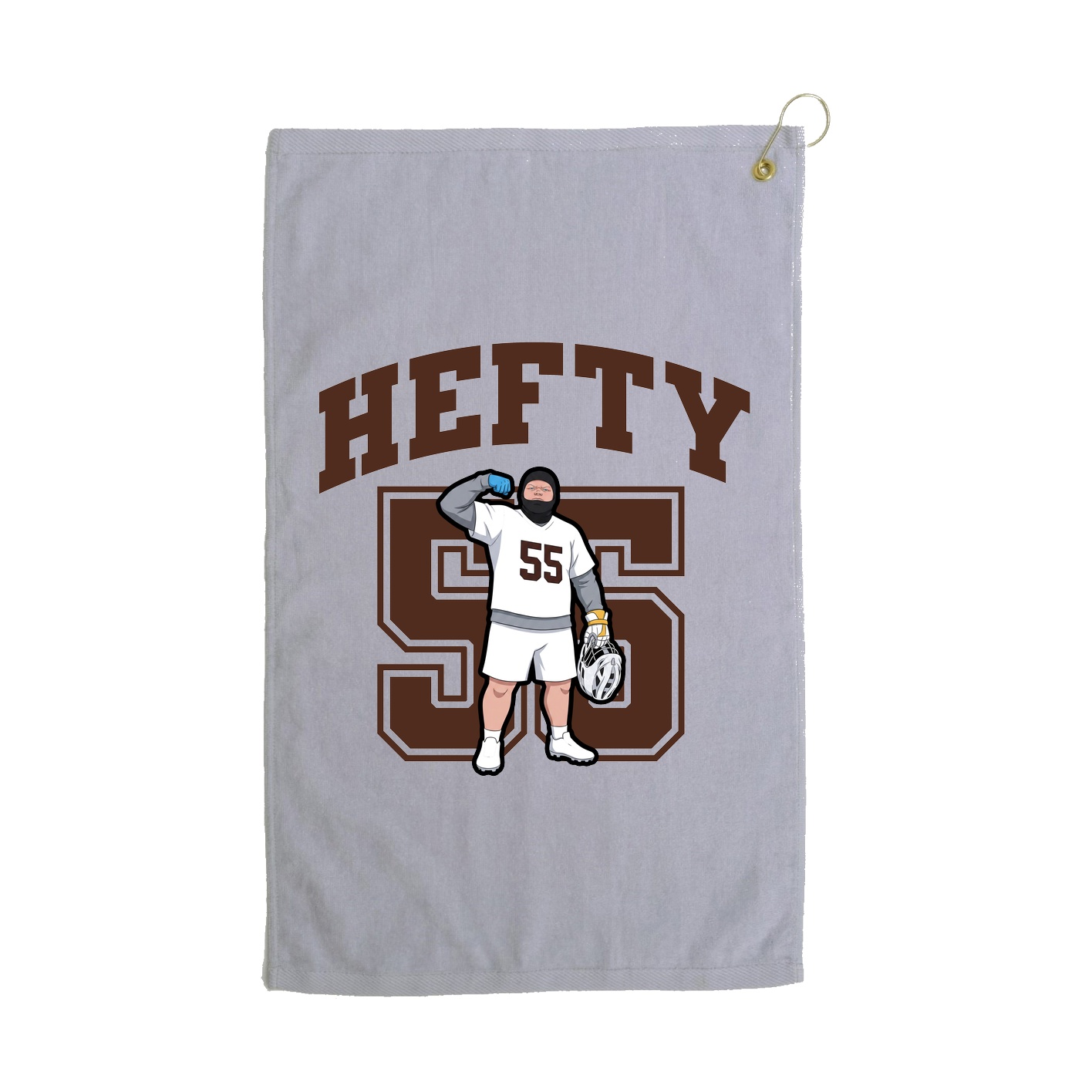 Golf Towel — Number in Grey