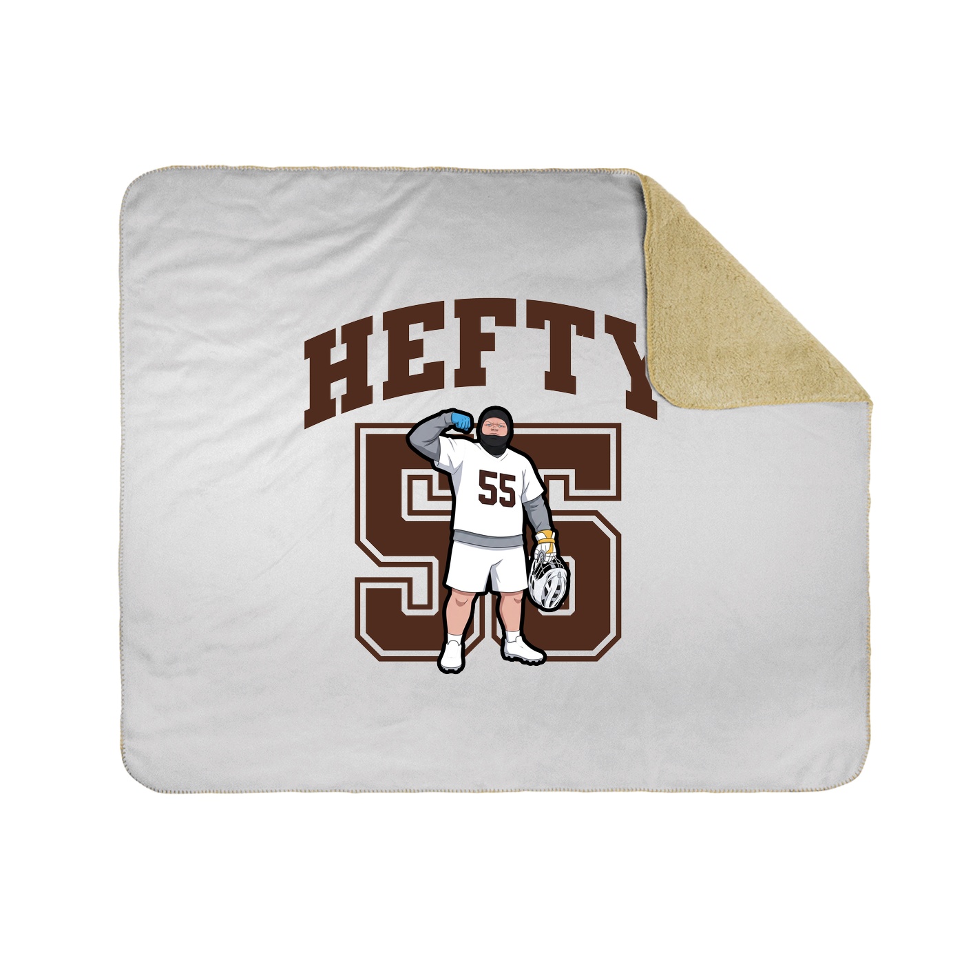 Throw Blanket — Number in White