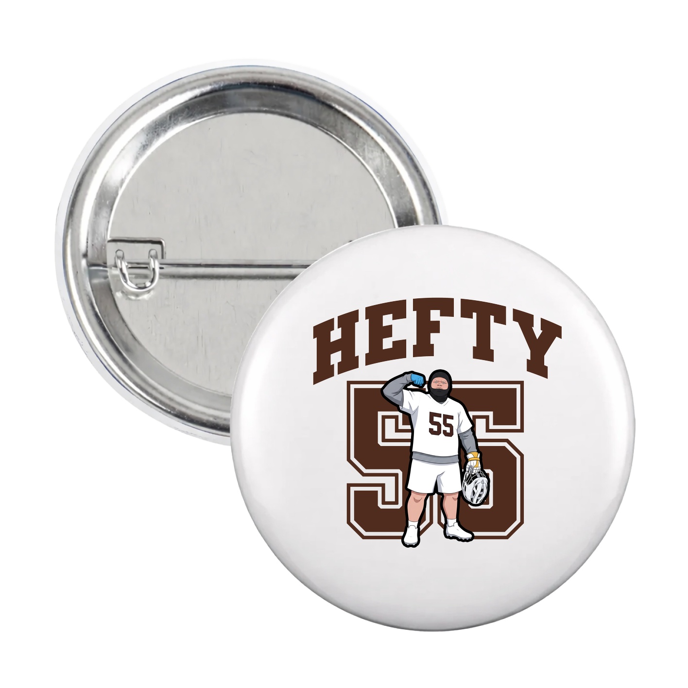 Game Day Button — Number in White