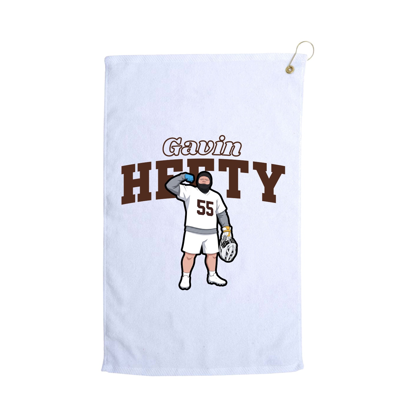 Golf Towel — Name Arch in White