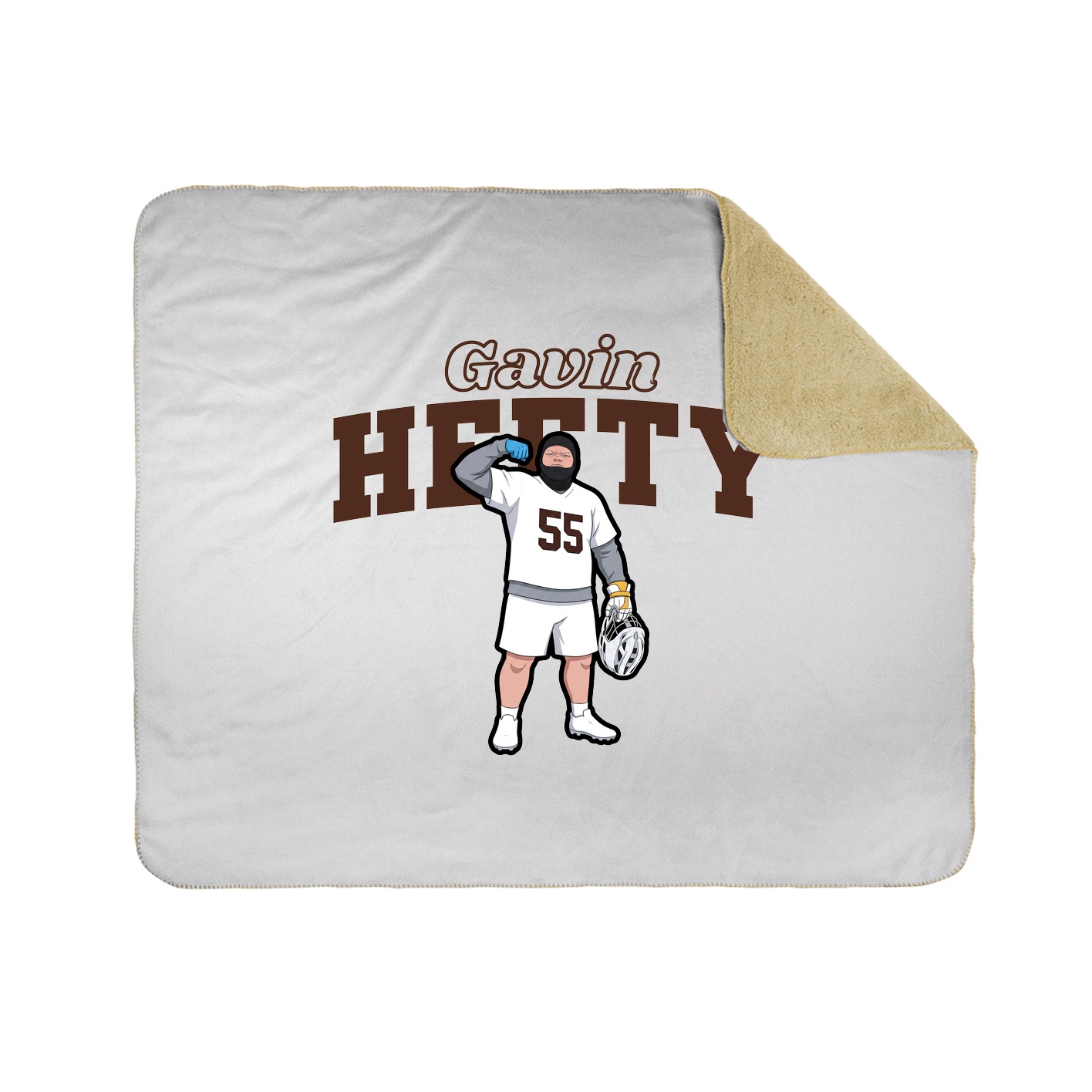 Throw Blanket — Name Arch in White
