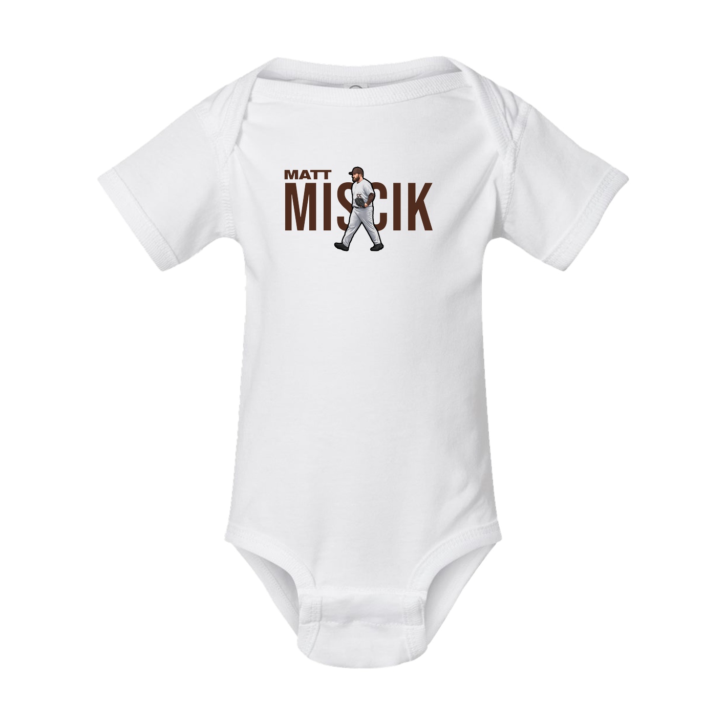 Baby Onesie — Player Name in White