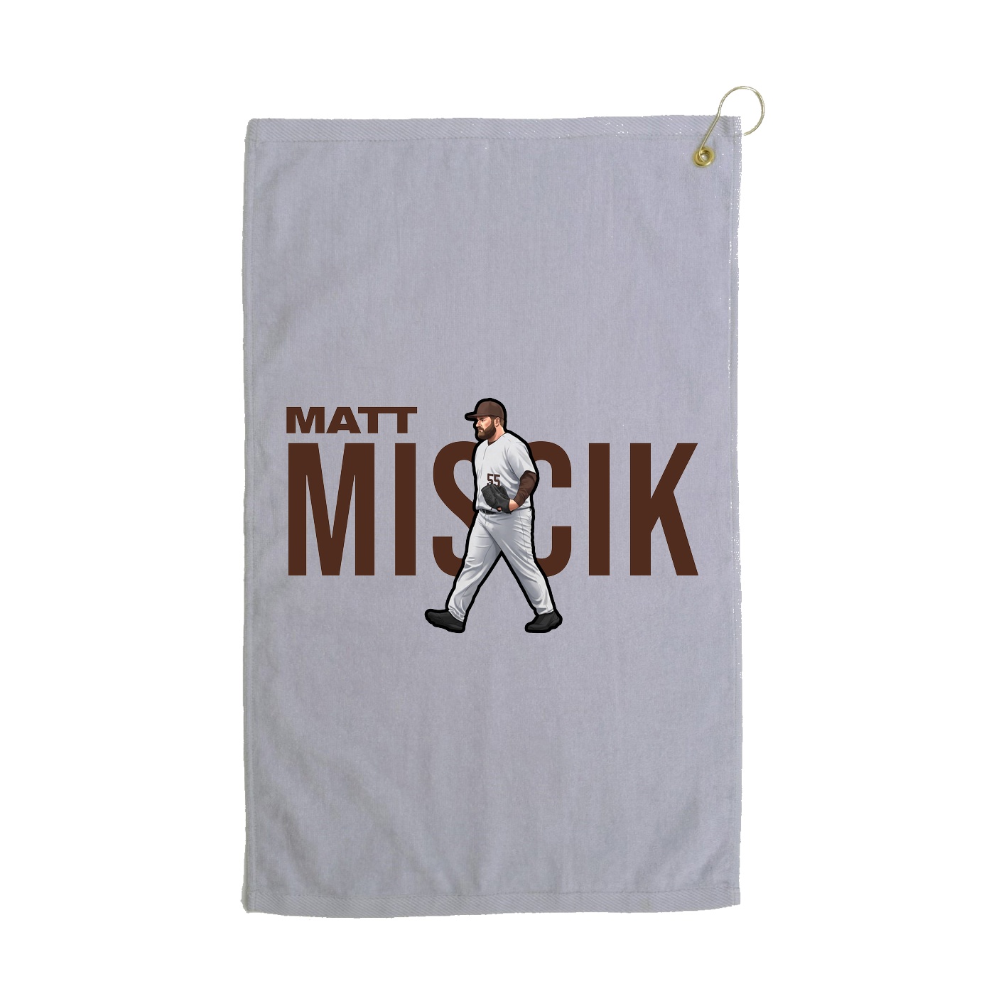 Golf Towel — Player Name in Grey