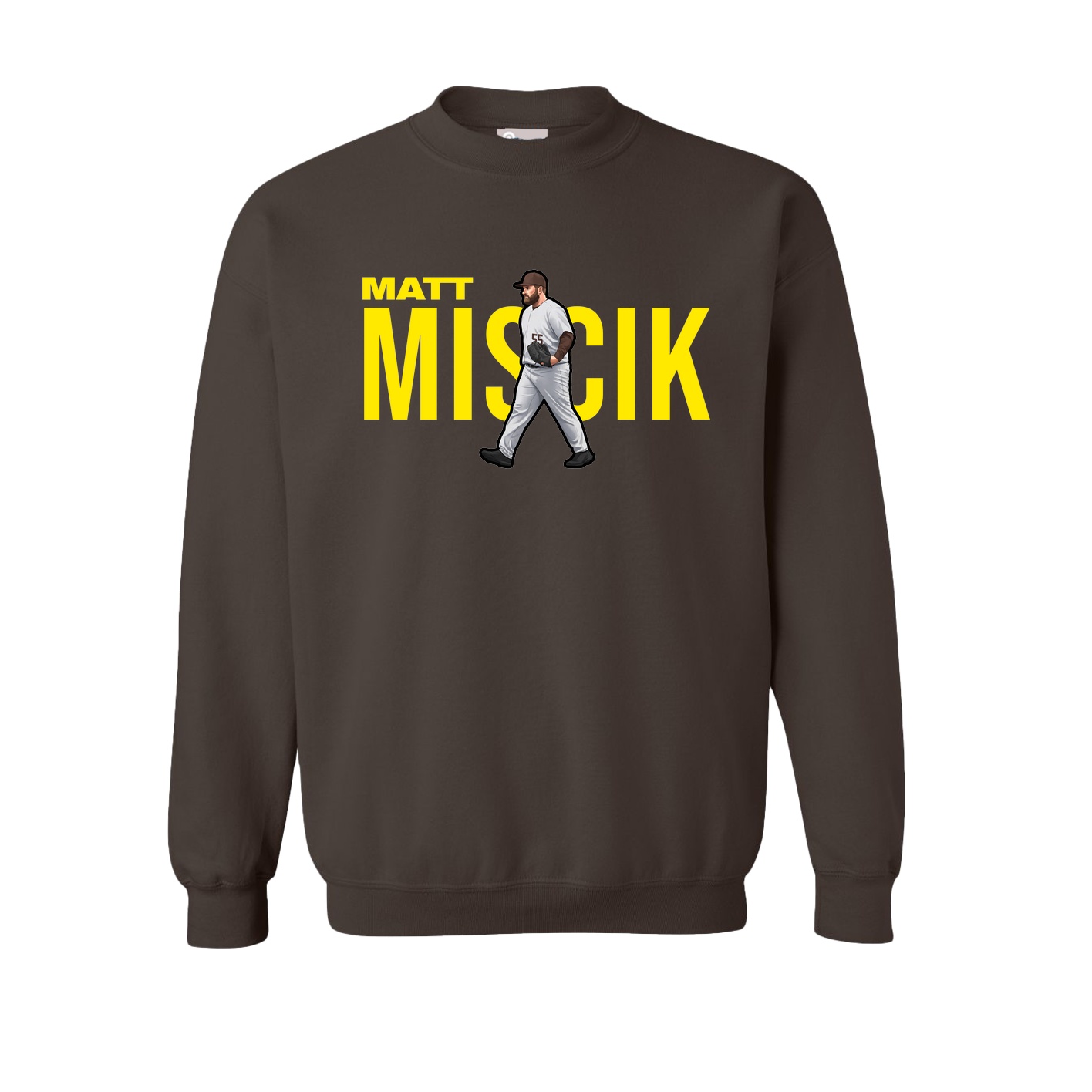 Fleece Crew — Player Name in Brown