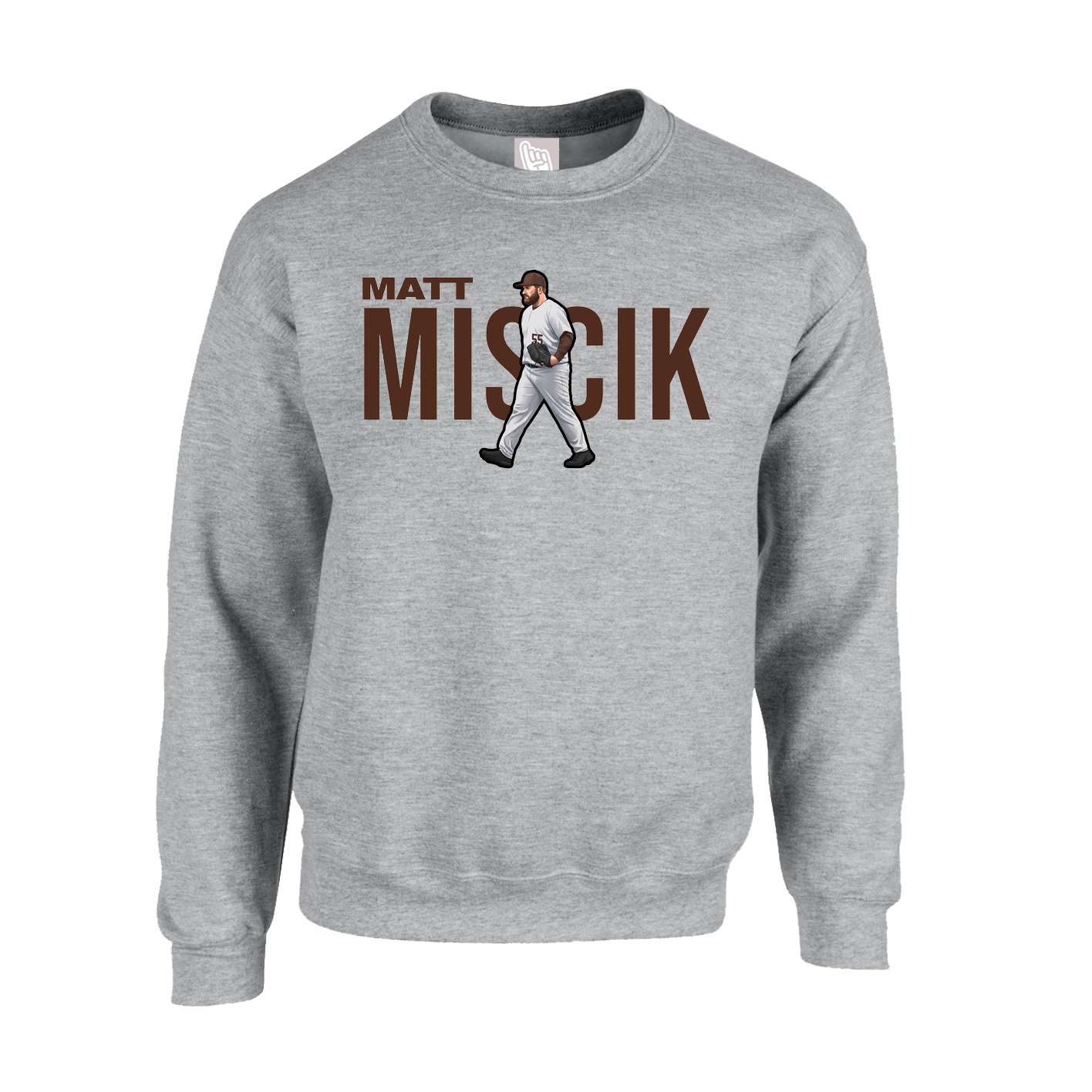Fleece Crew — Player Name in Grey