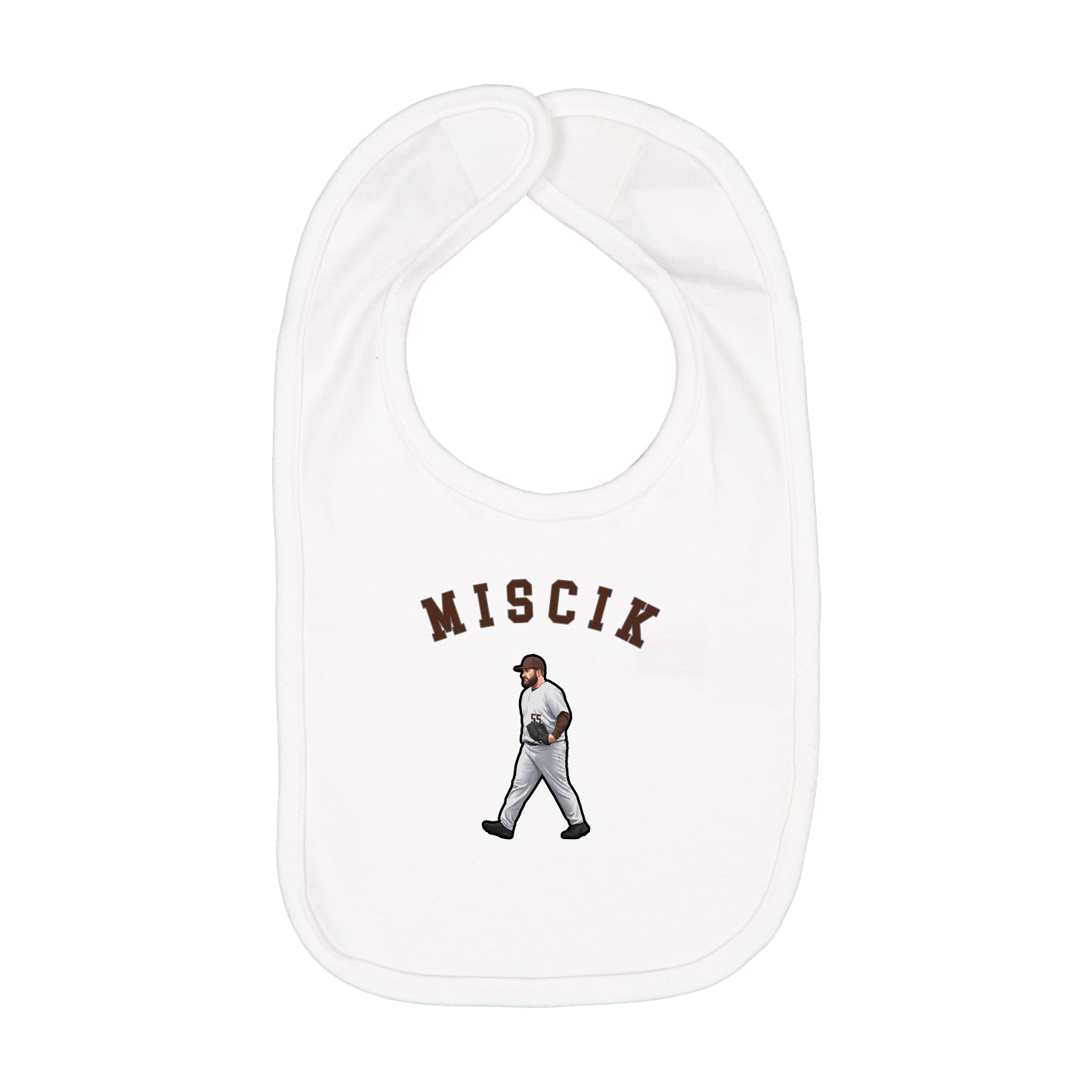 Infant Bib — Shirsey Arch in White