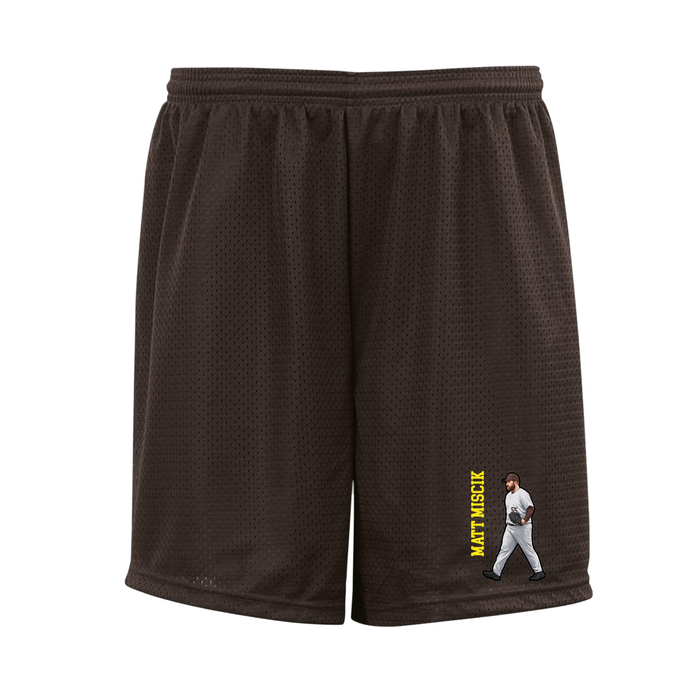 Shorts — Name Vertical in Brown