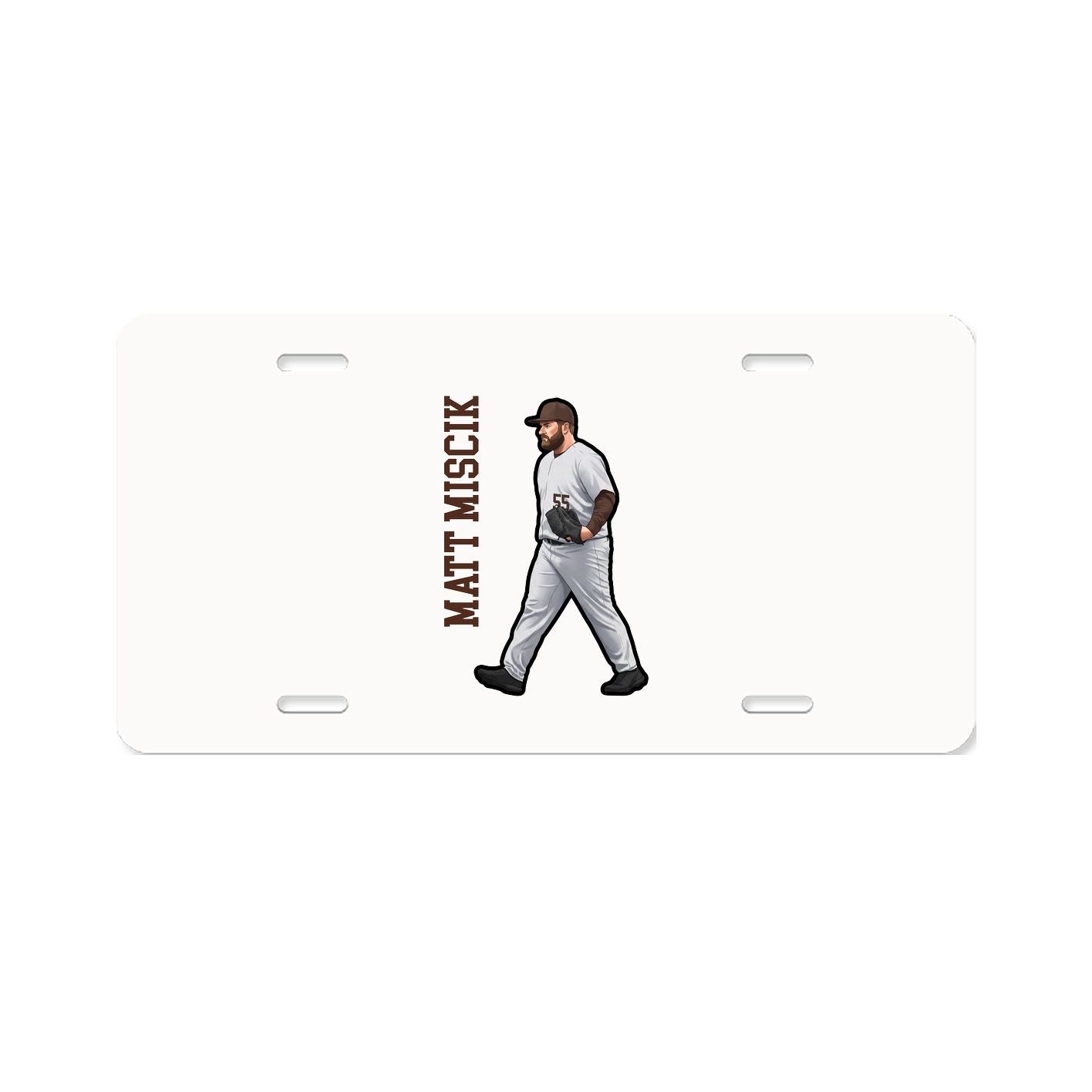 License Plate — Name Vertical in Classic