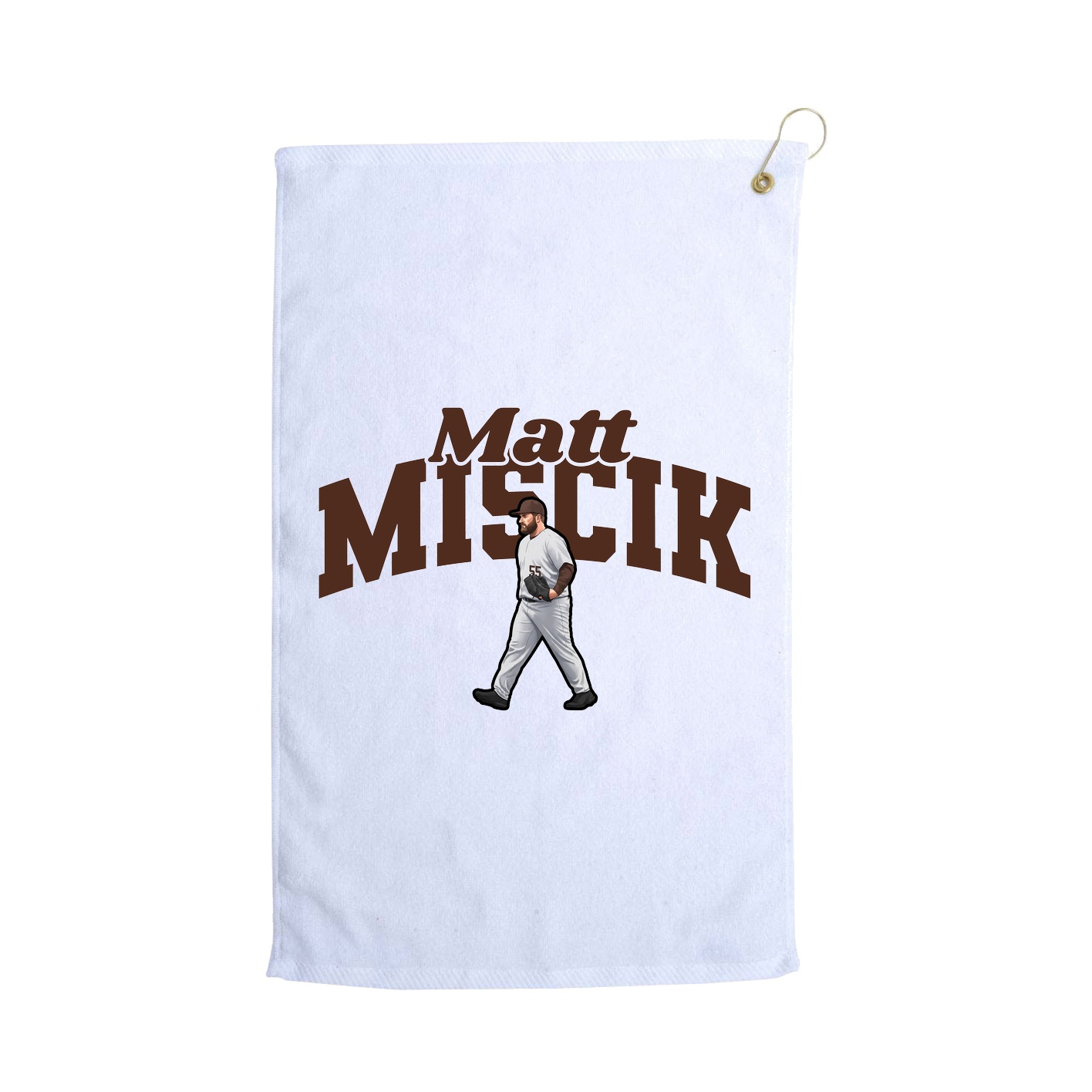 Golf Towel — Signature Arch in White