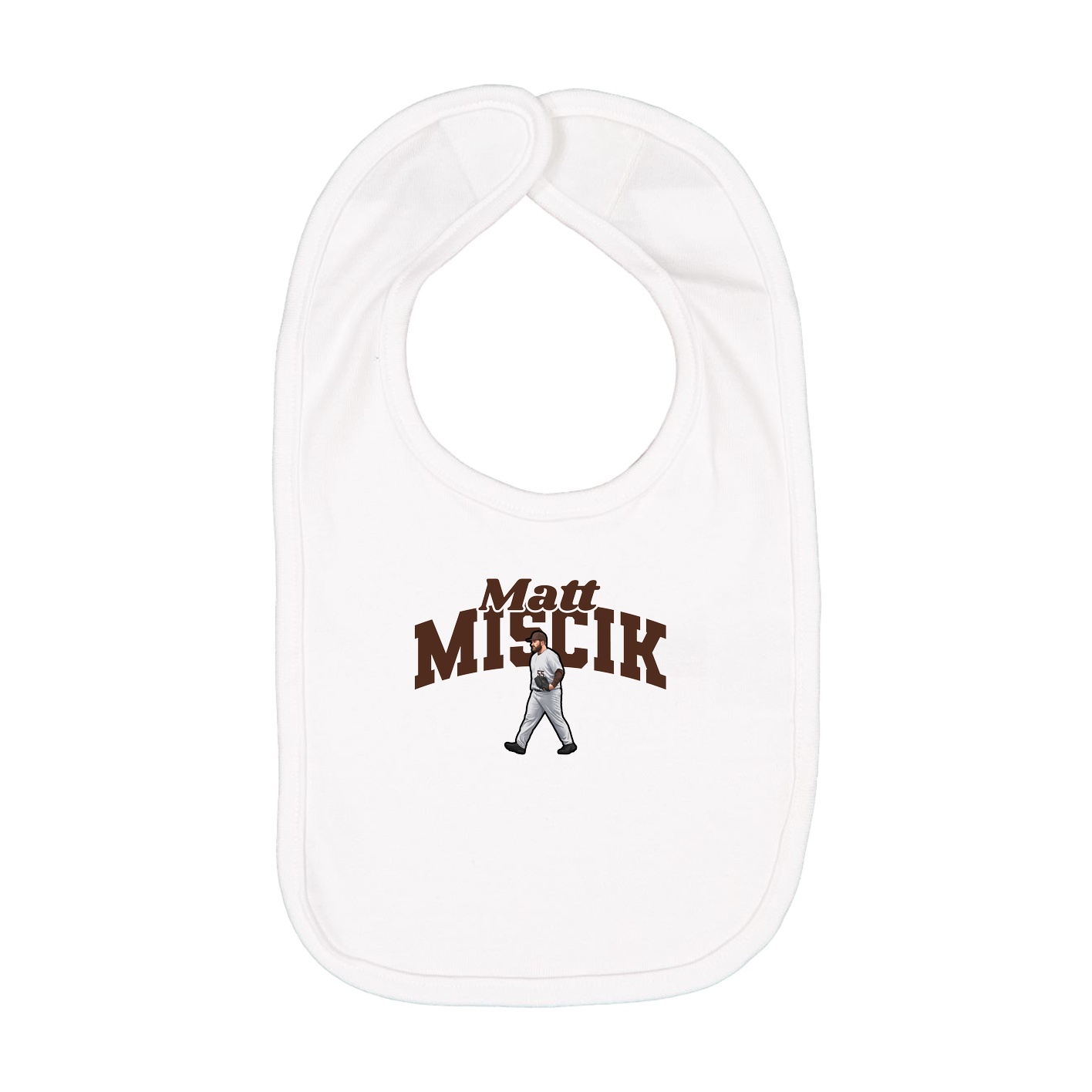Infant Bib — Signature Arch in White
