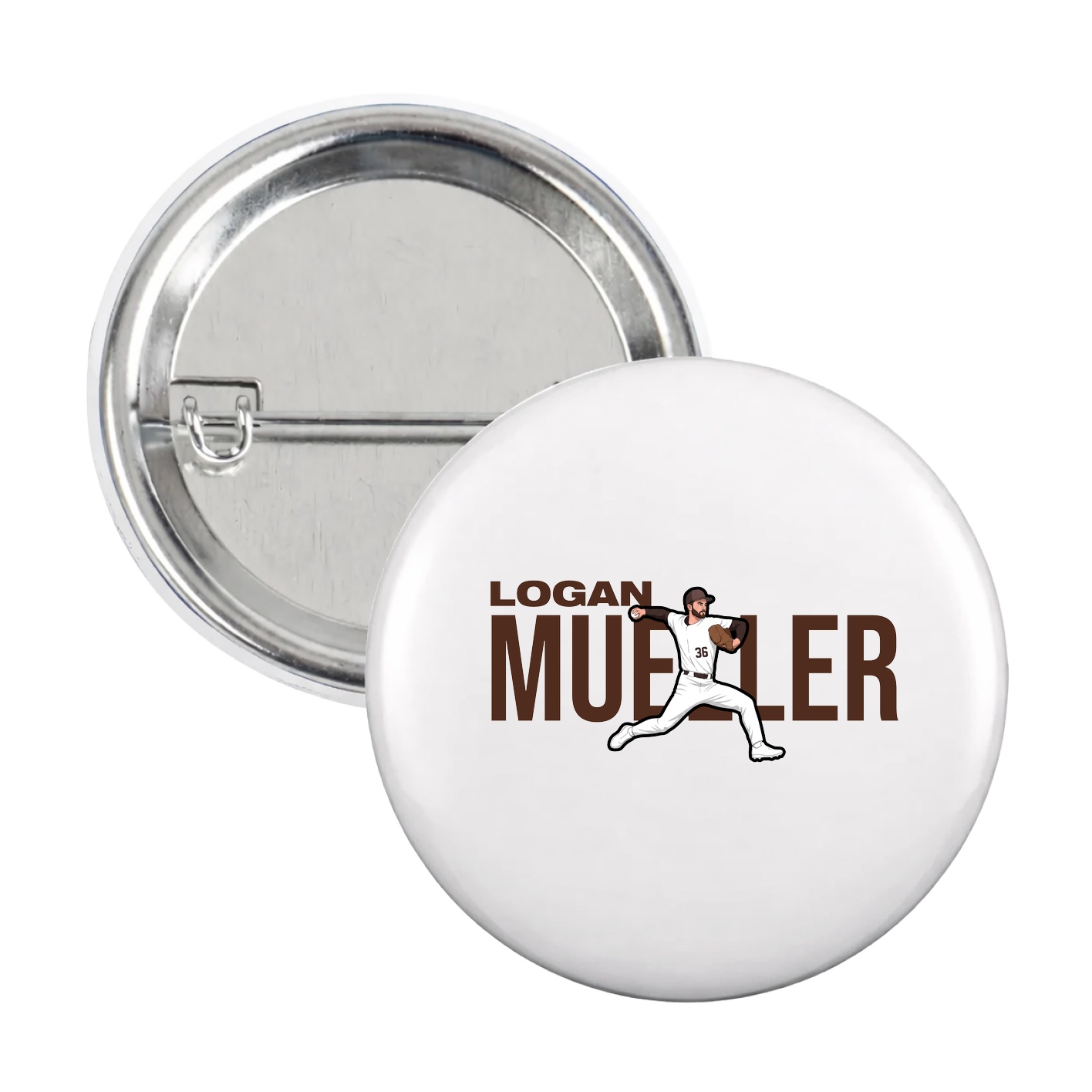 Game Day Button — Player Name in White