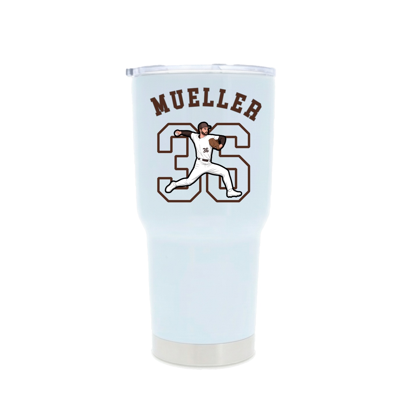 30oz Stainless Steel Tumbler — Shirsey Arch in White