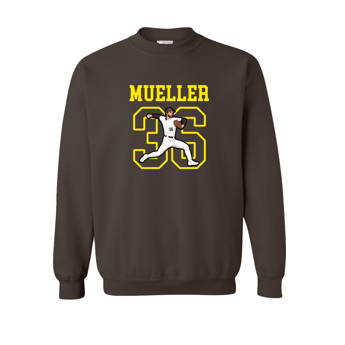 Fleece Crew — Shirsey in Brown