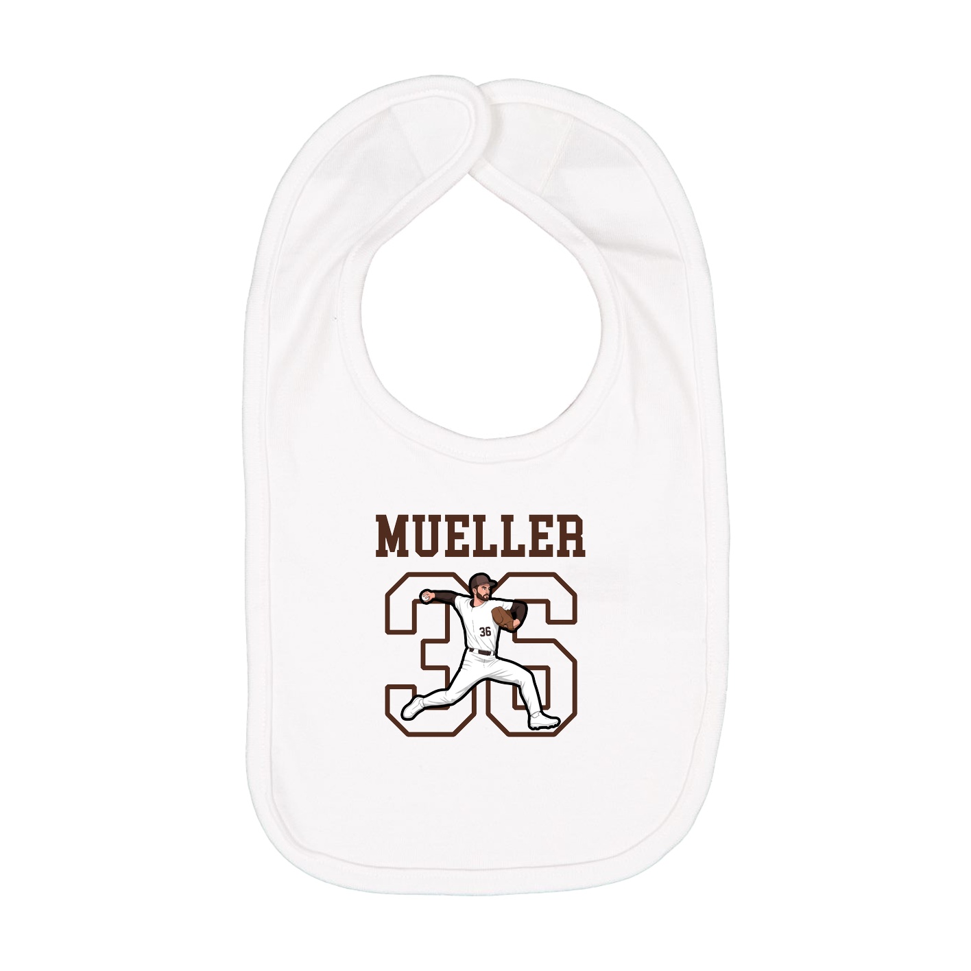 Infant Bib — Shirsey in White