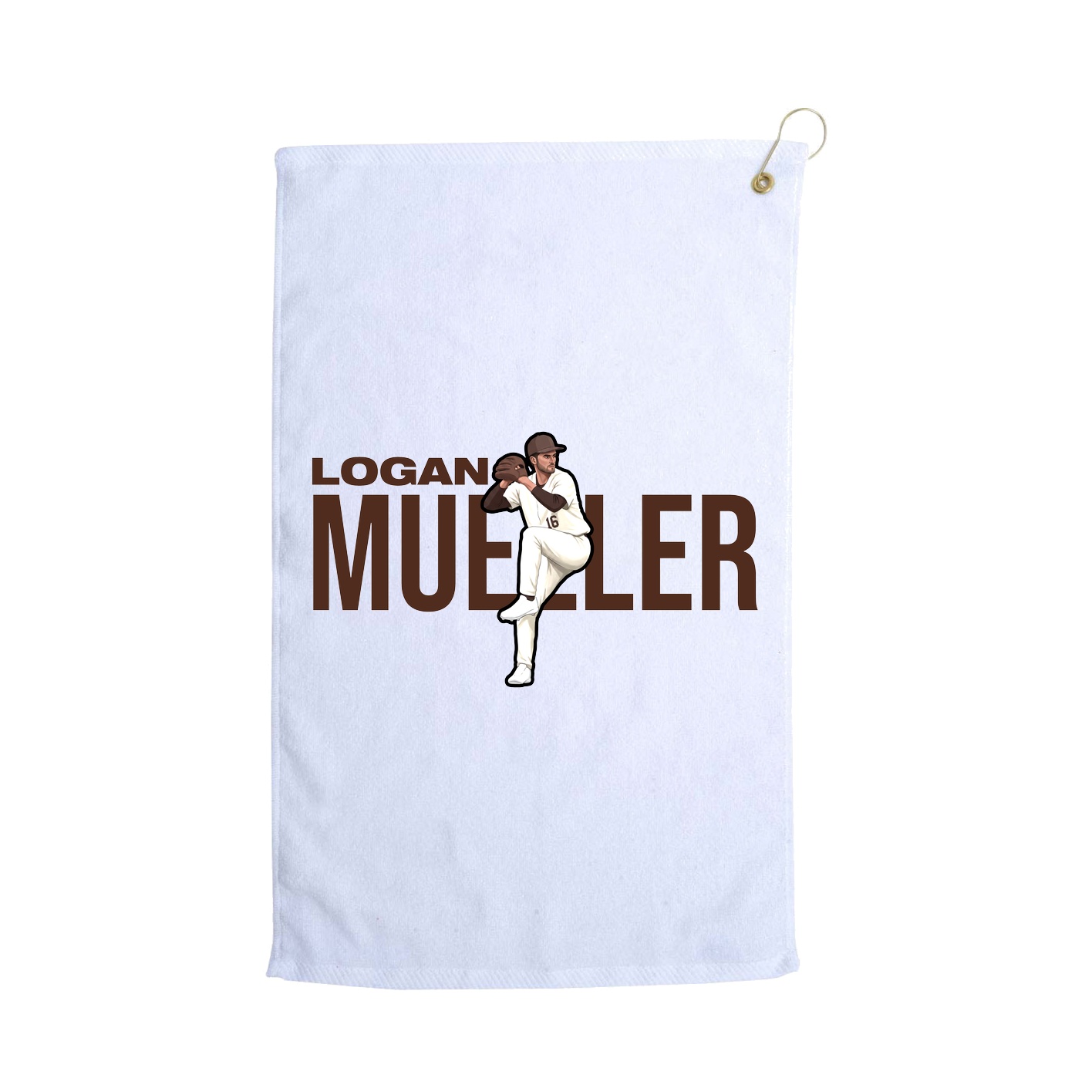 Golf Towel — Player Name in White