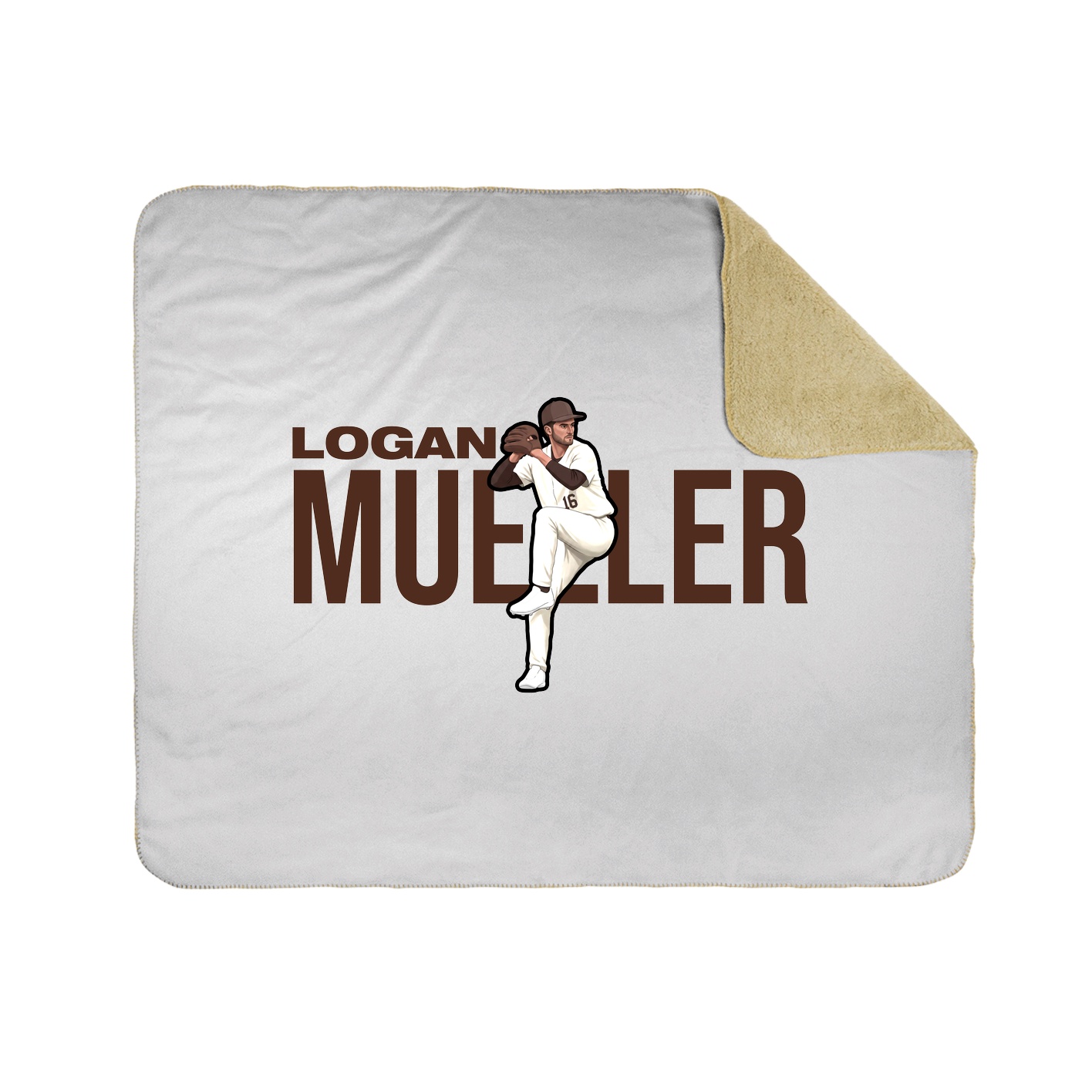Throw Blanket — Player Name in White
