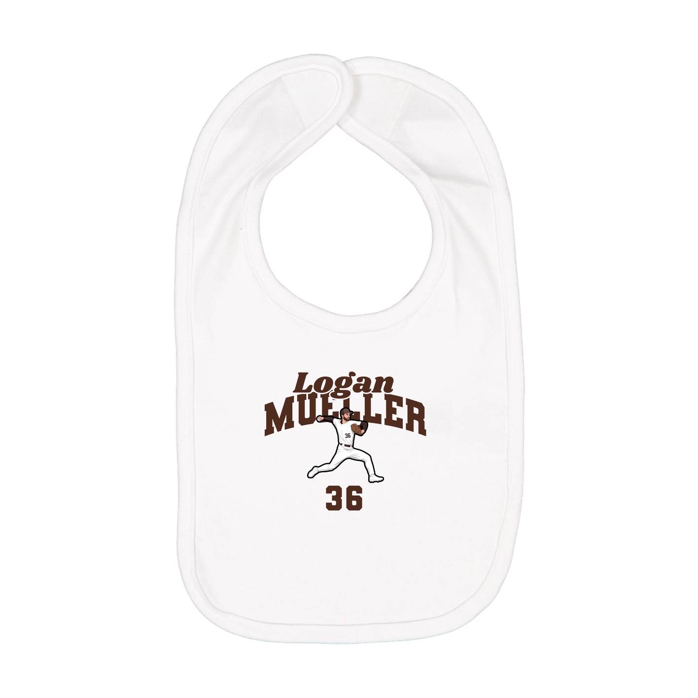 Infant Bib — Signature Arch in White