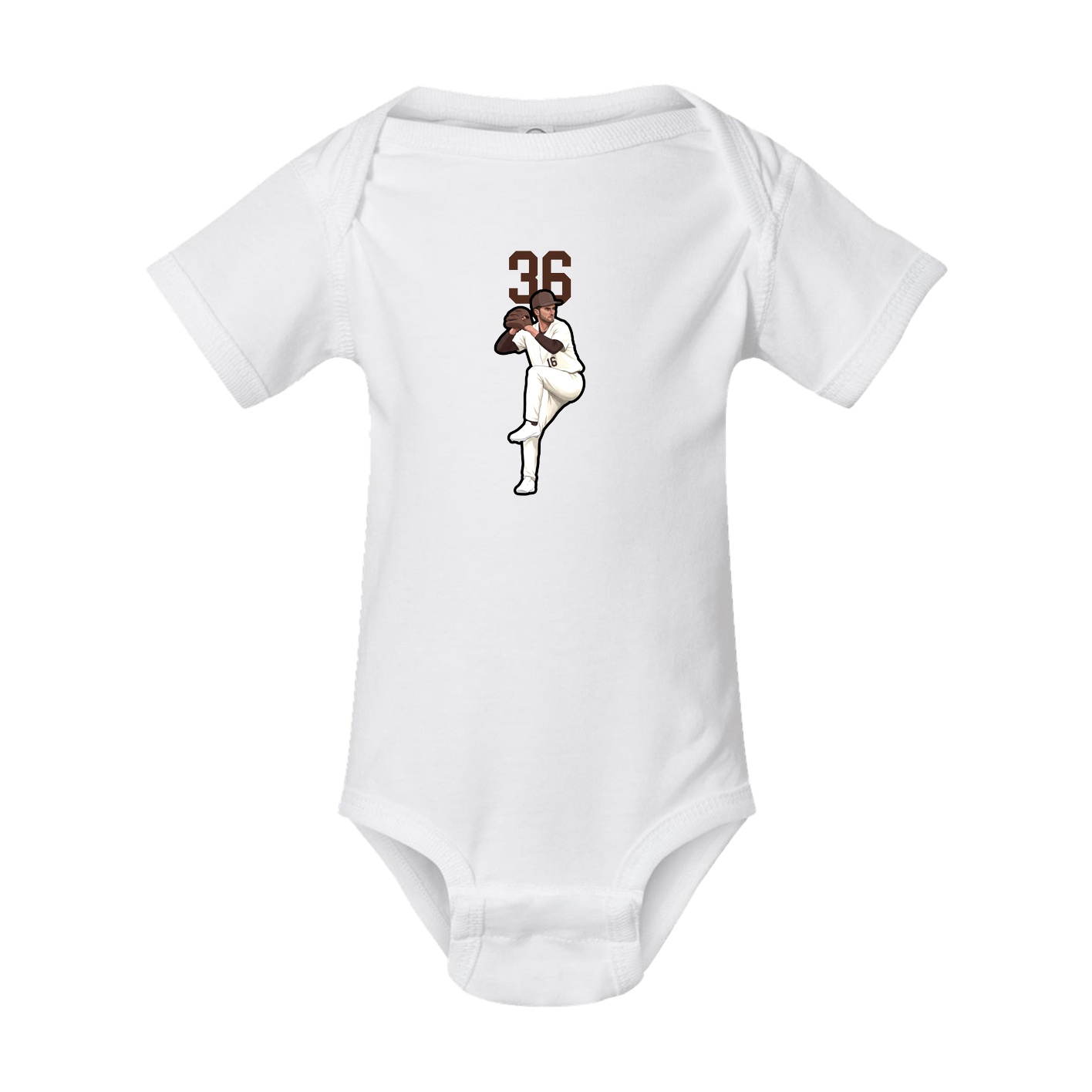 Baby Onesie — Number Top in White