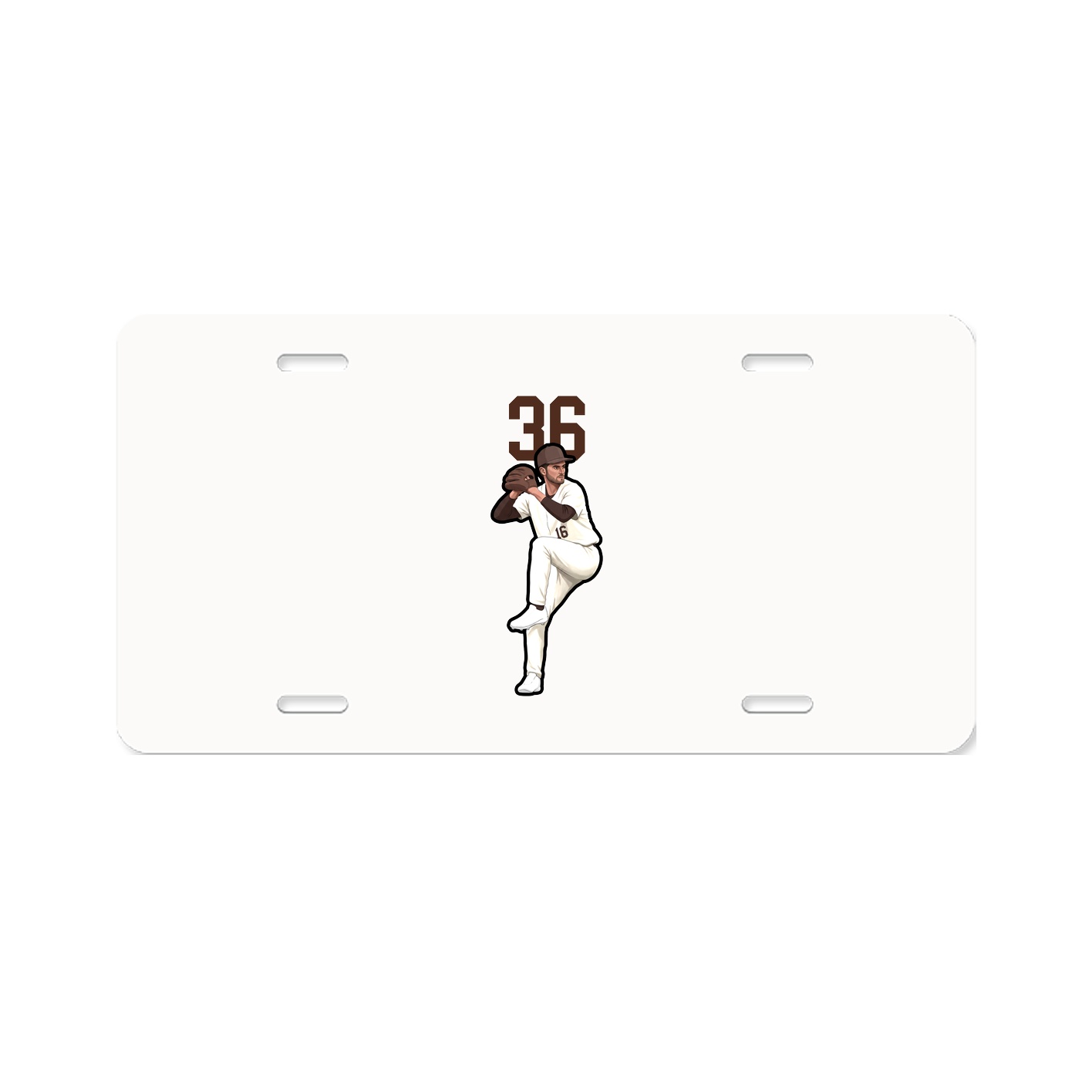 License Plate — Number Top in Classic