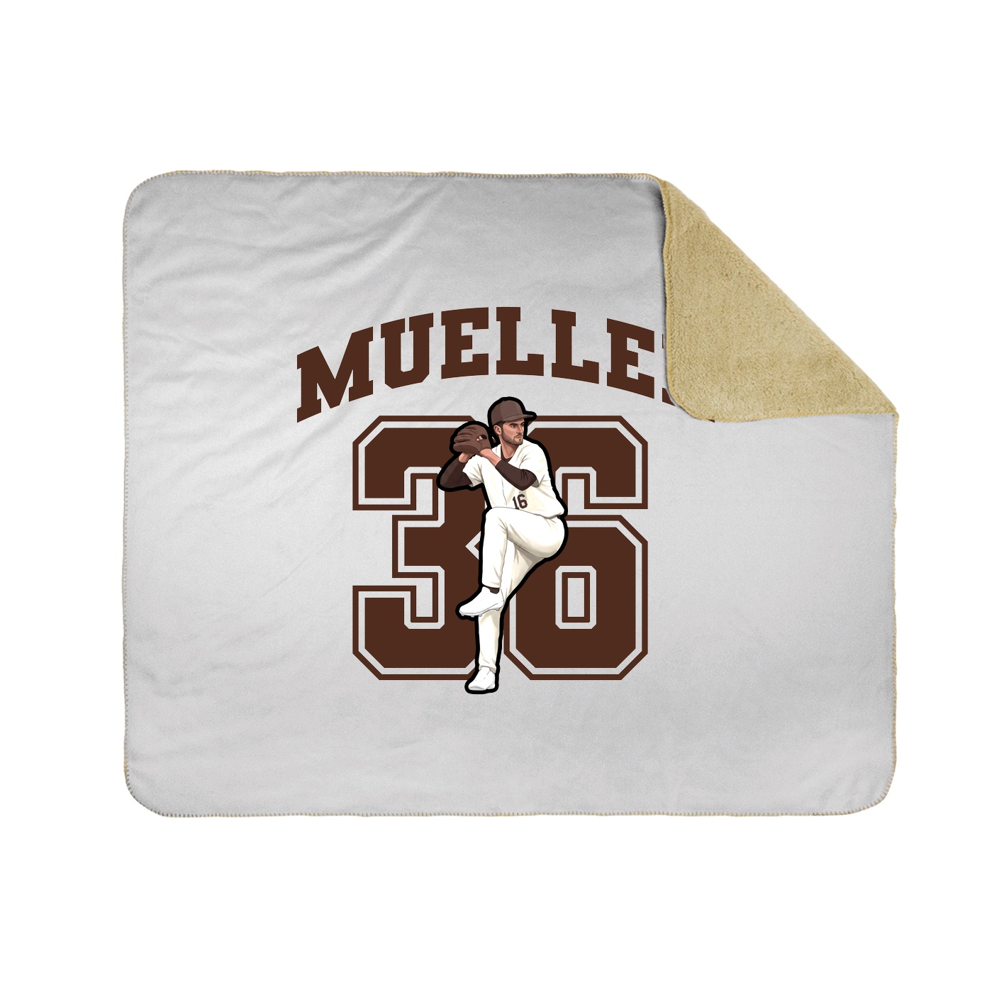 Throw Blanket — Number in White